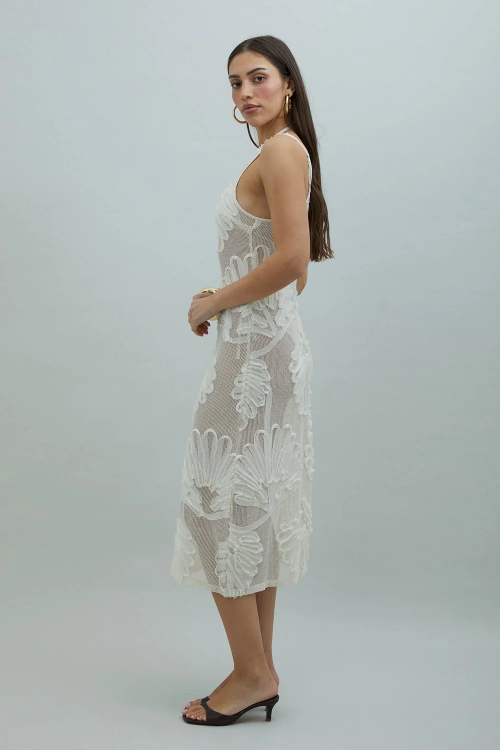 House of Sunny Seashells Appliqué Dress