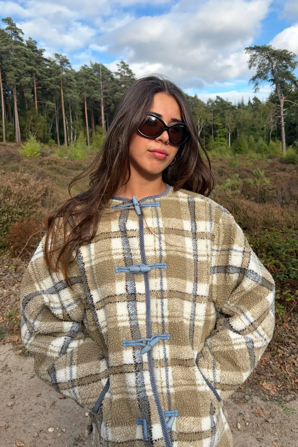 House of Sunny Fleece Scarf Jacket