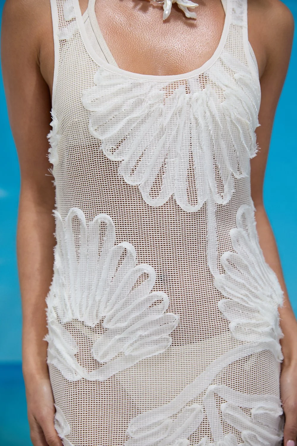 House of Sunny Seashells Appliqué Dress