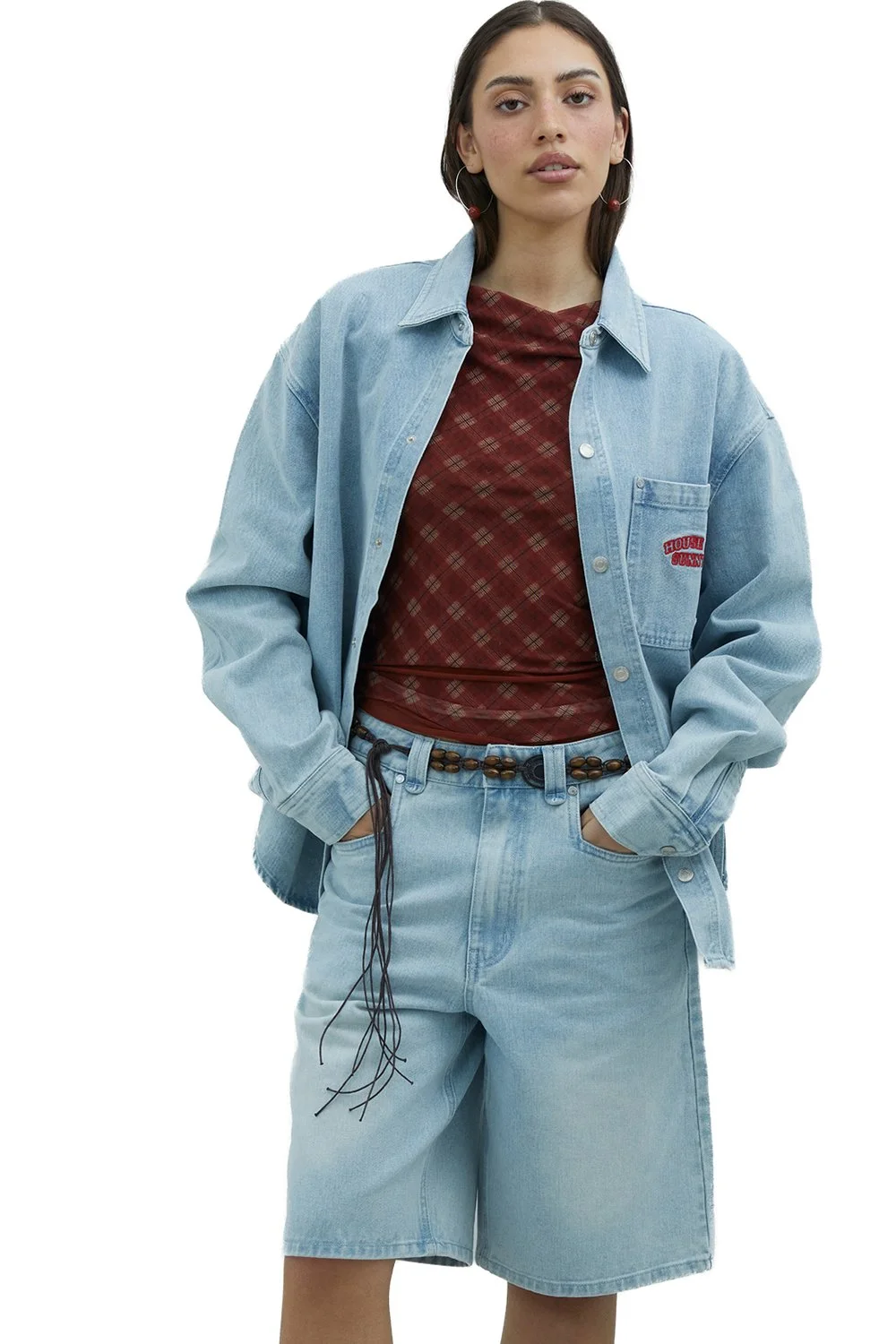 House of Sunny Sundown Denim Shorts