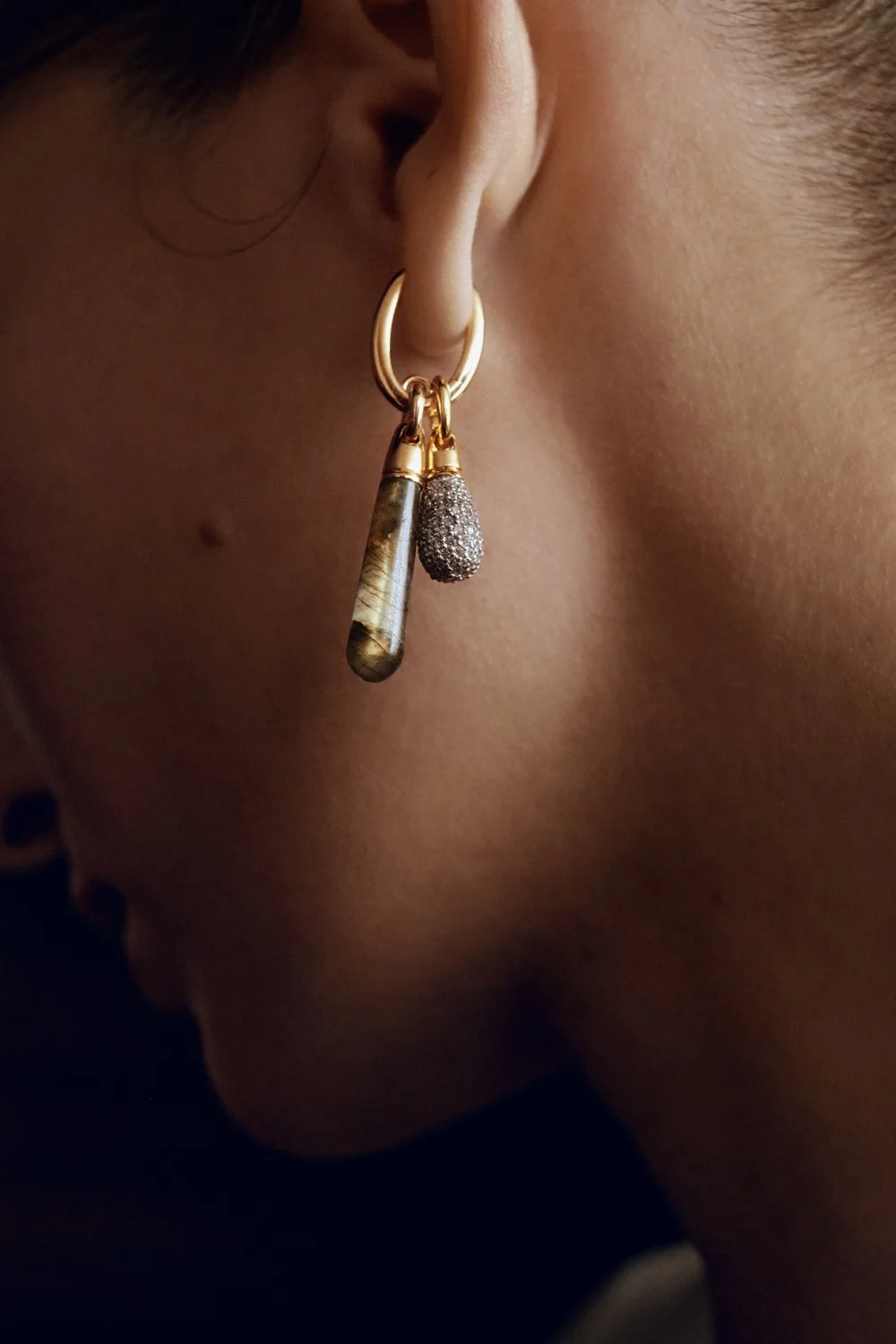 PDPAOLA Pavé Drop Pendant