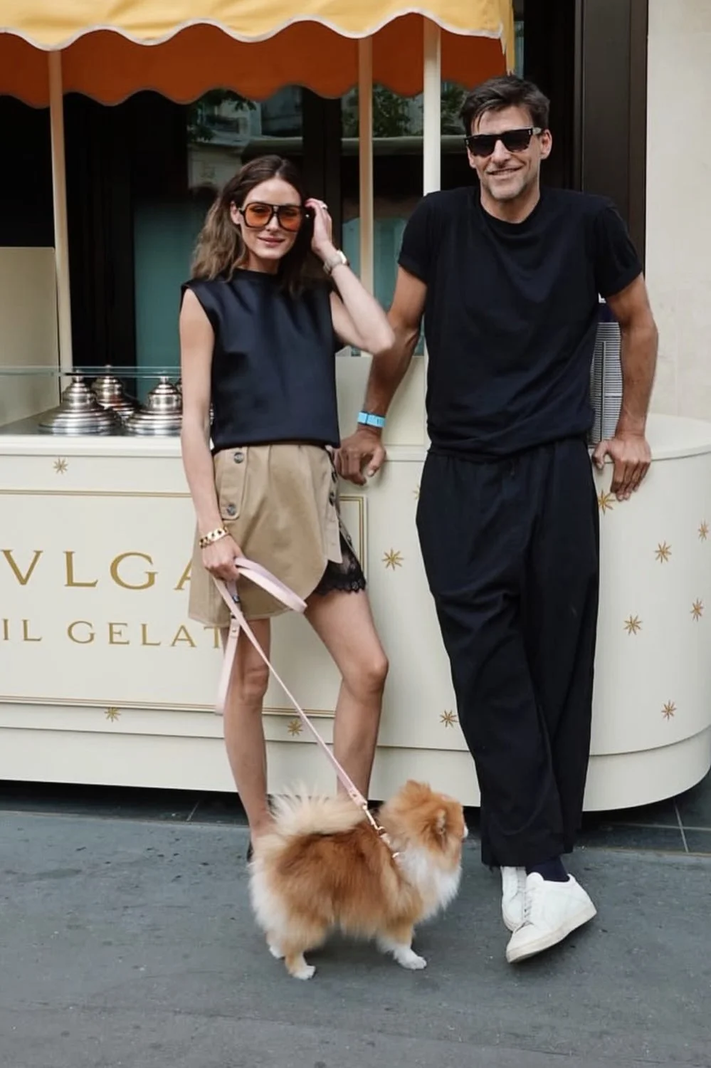 Olivia Palermo in Le Specs Drizzle Sunglasses