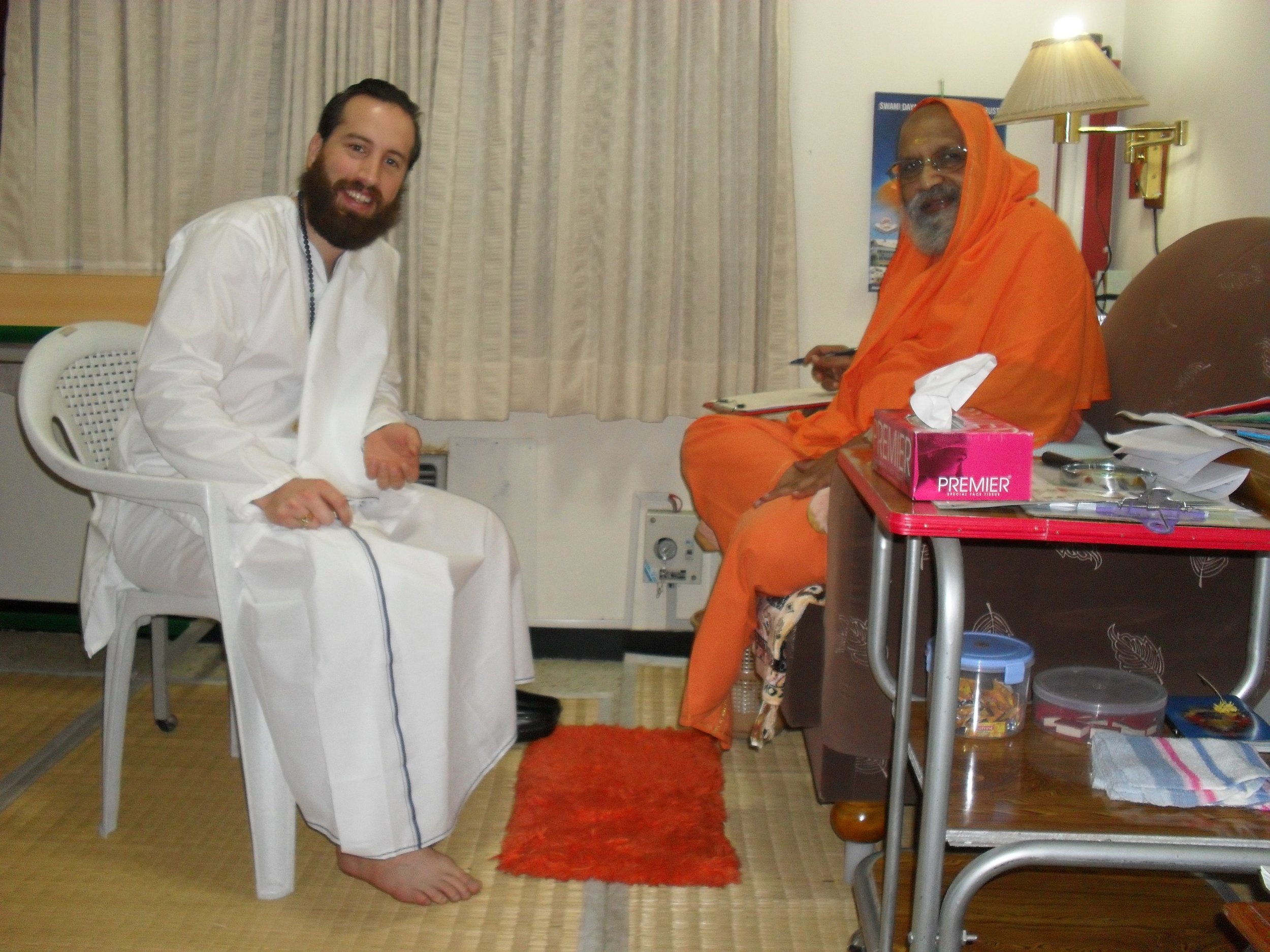 Swami ji and me.jpeg