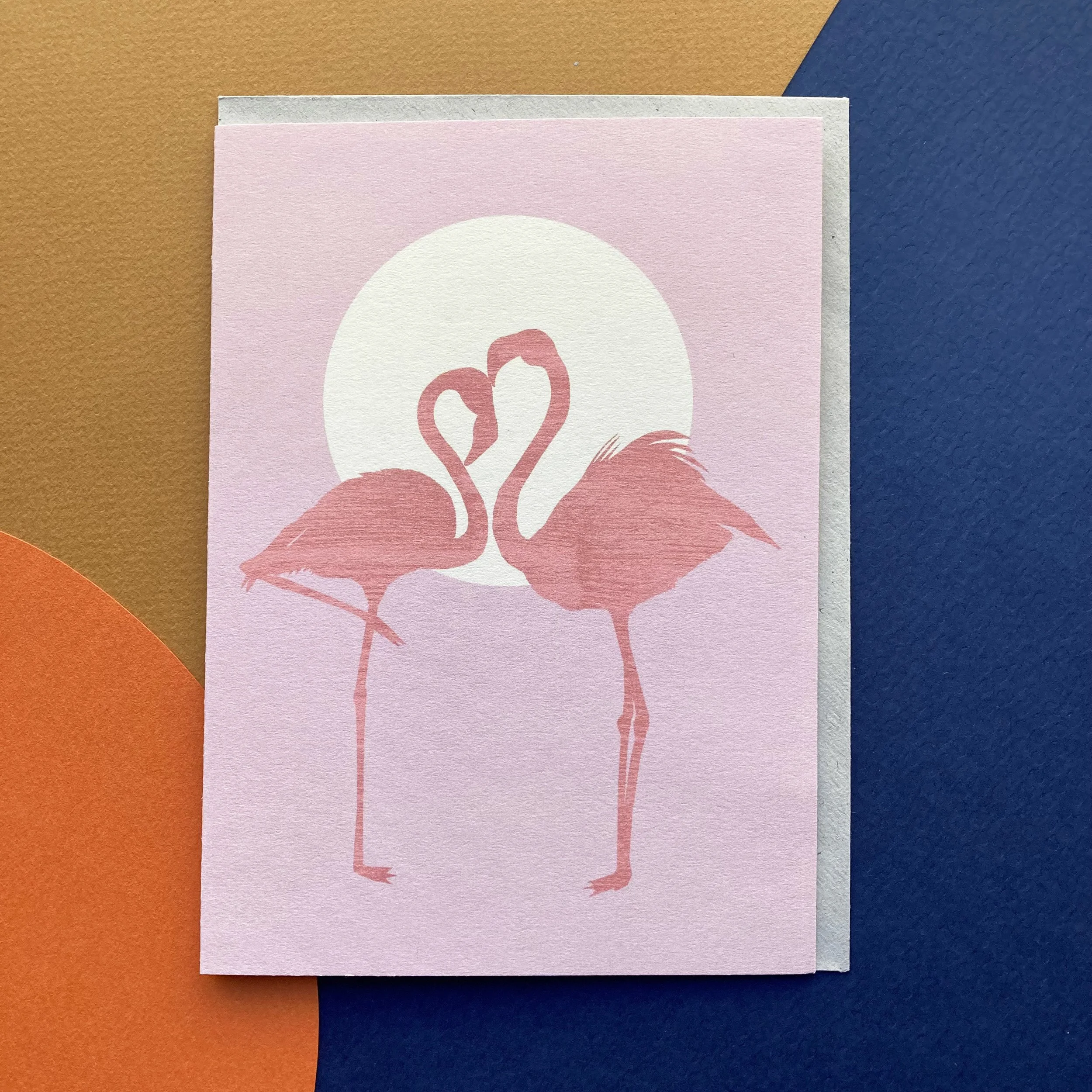 Pink Flamingo Greetings Card