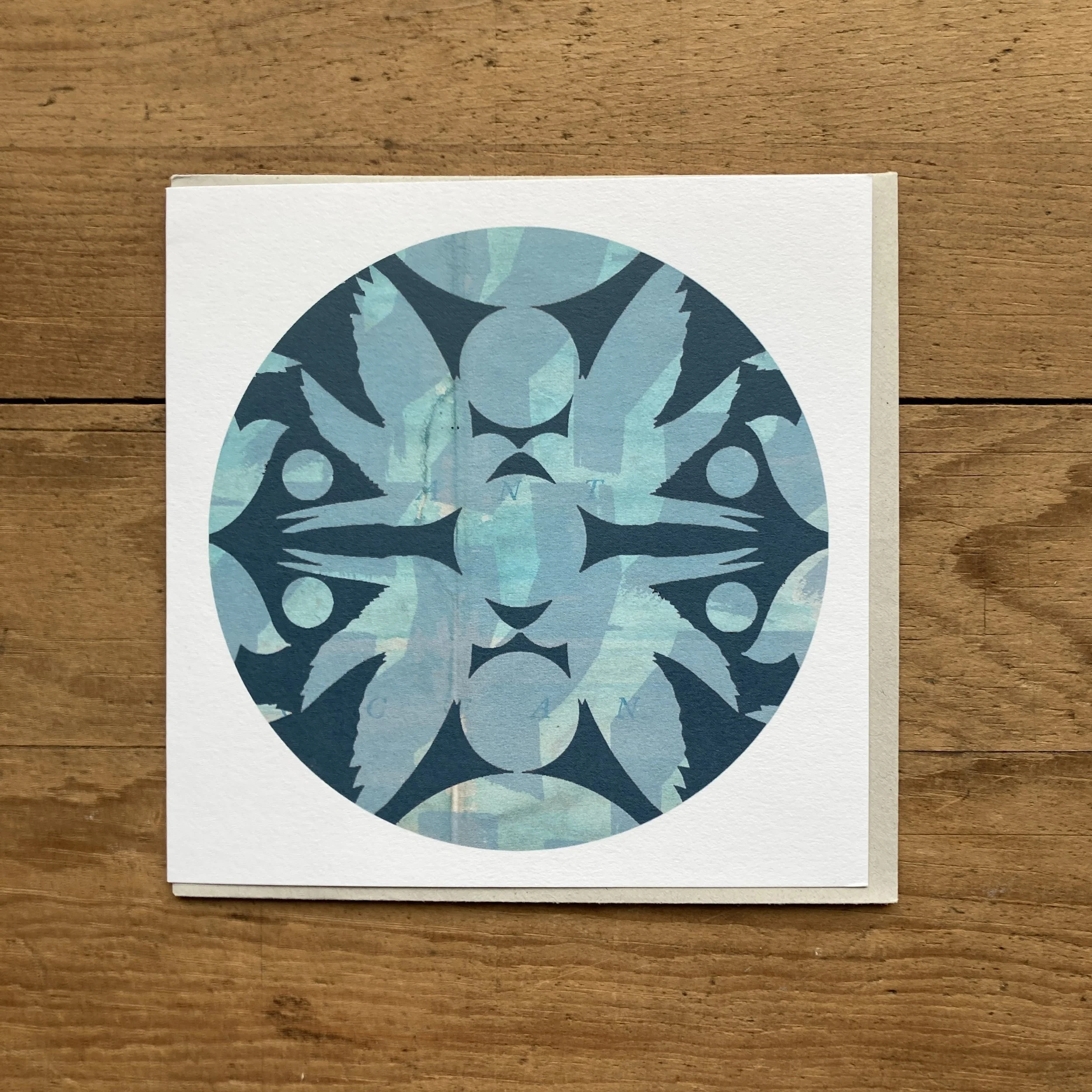 A Kettle of Swallows - Card in Blue