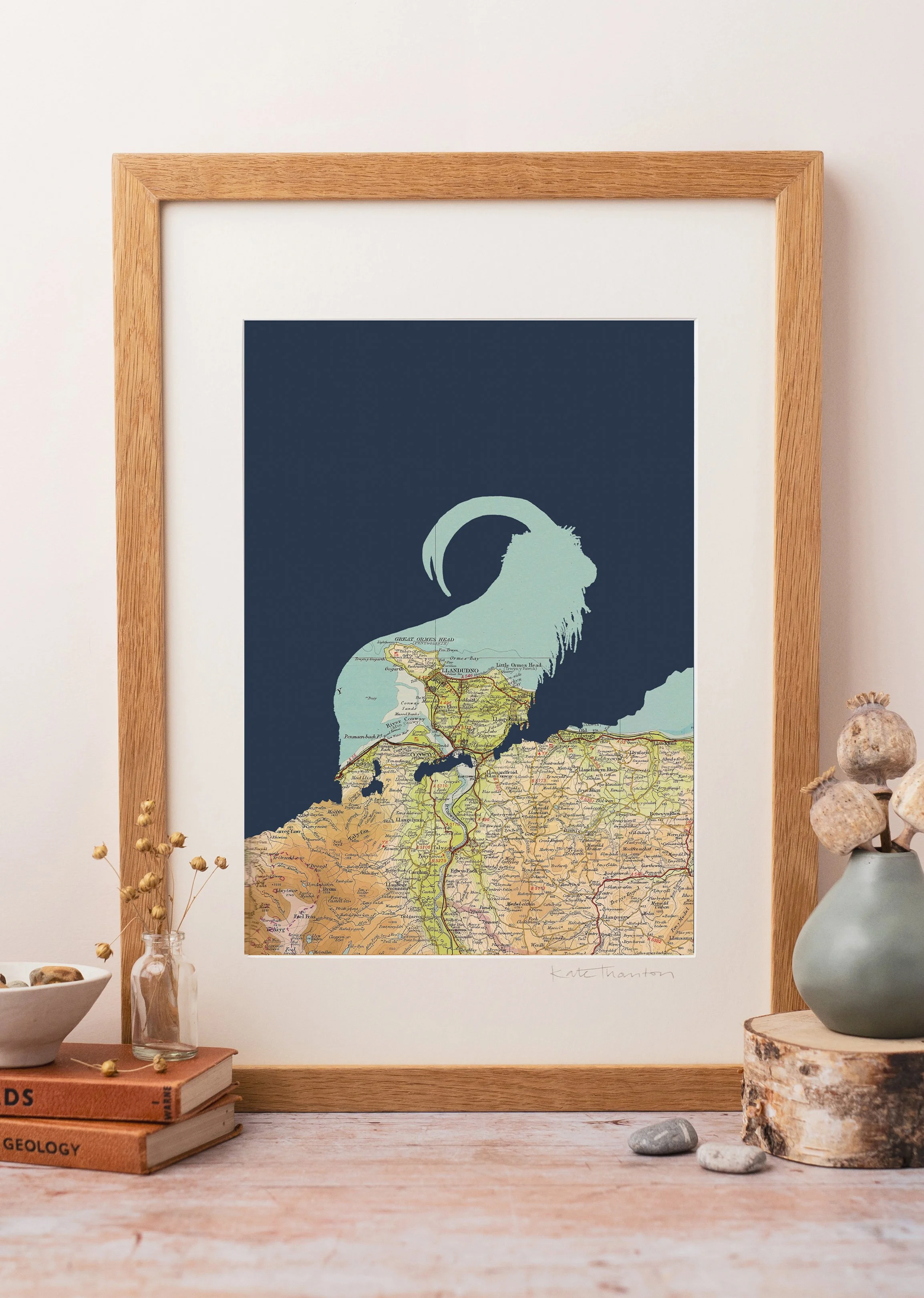 Great Orme Goat Llandudno A3 Print