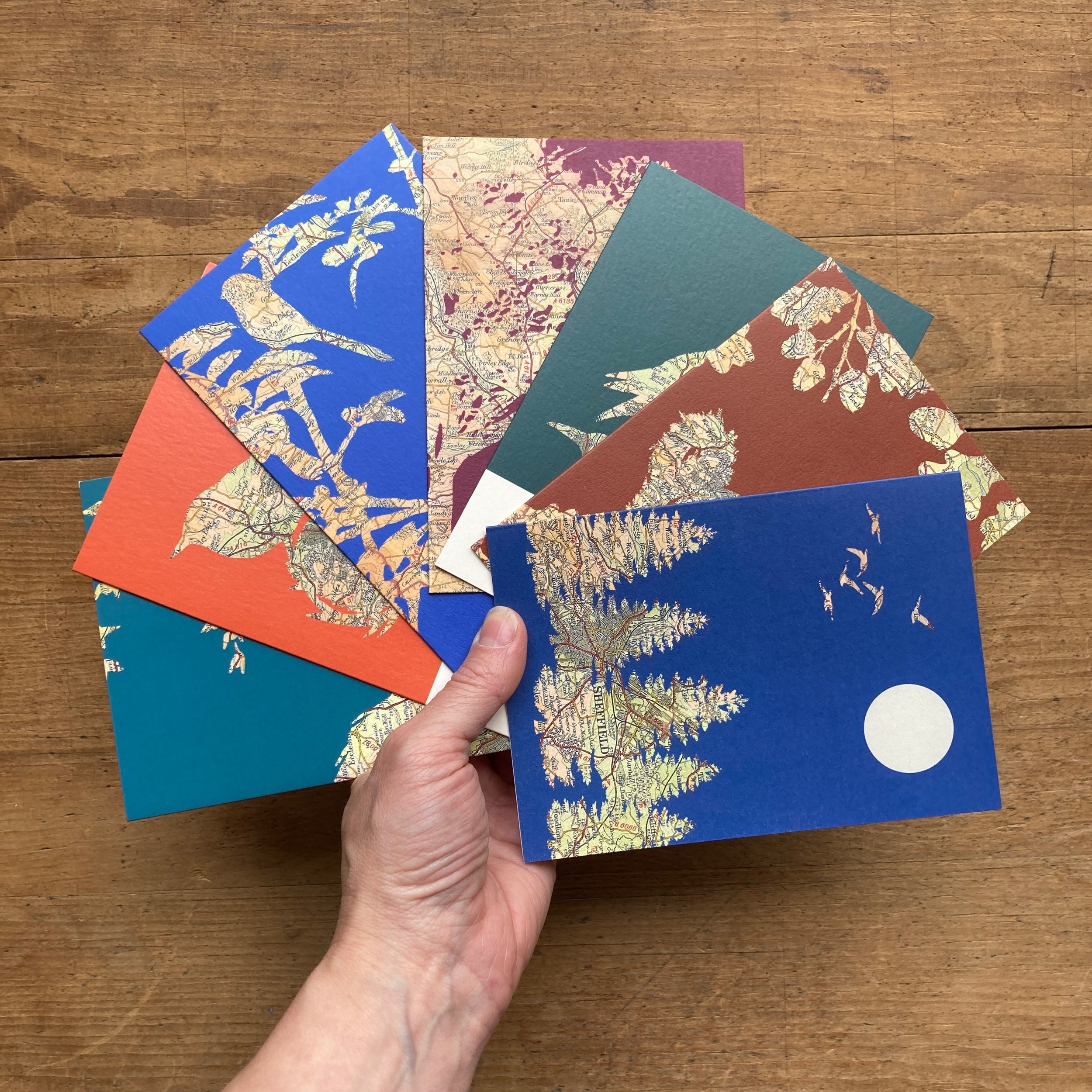 Sheffield wildlife map cards. 7 for £10