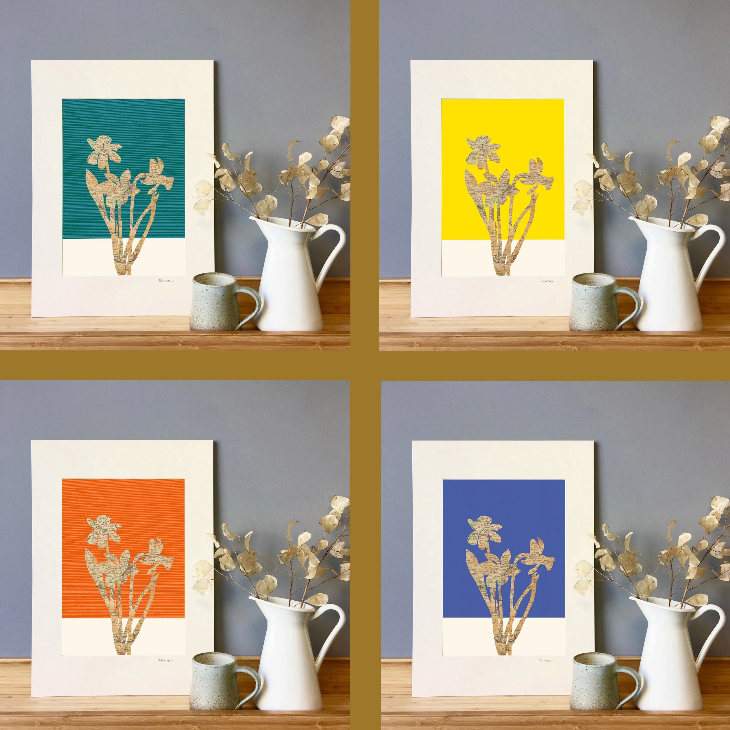 Daffodil map prints