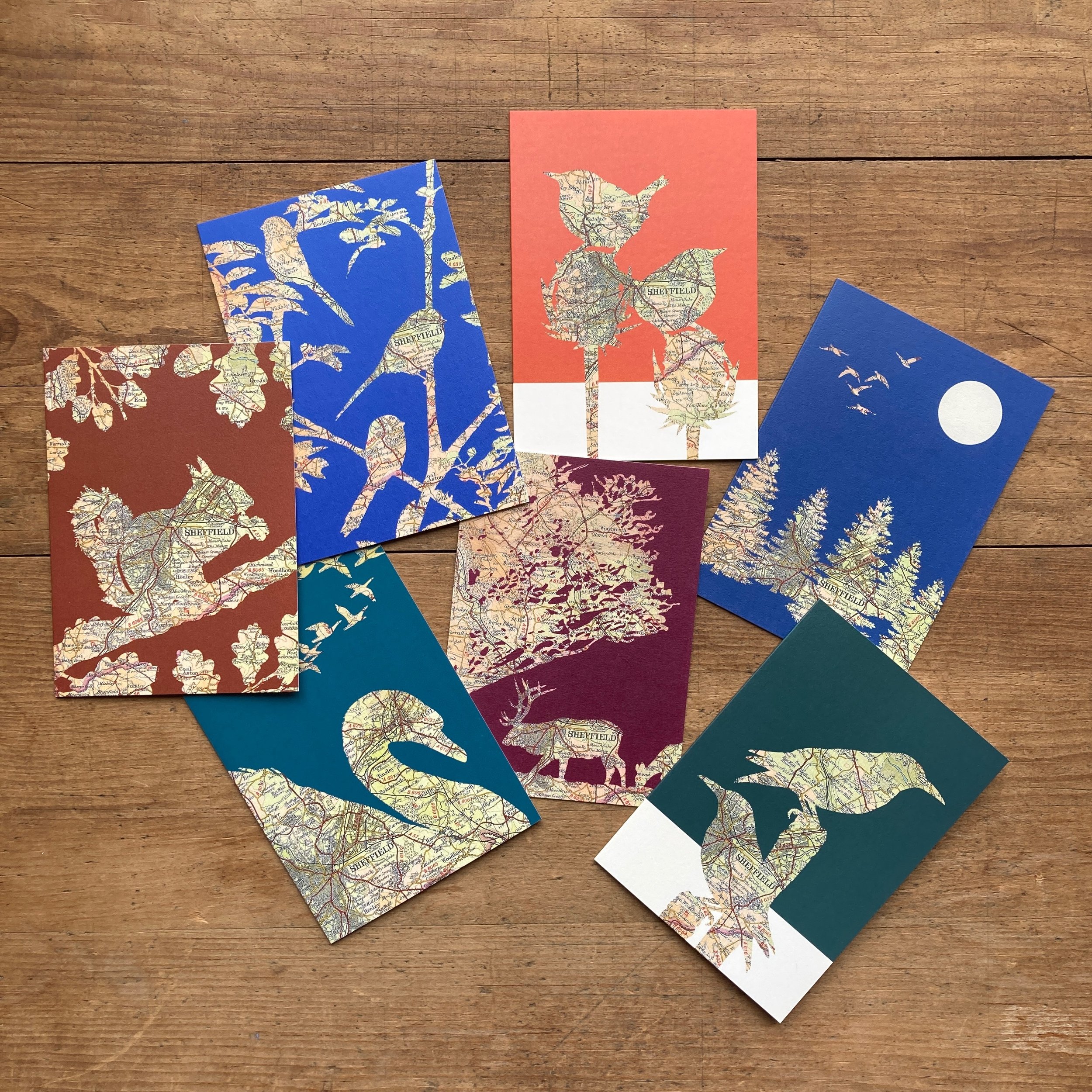 Beautiful Sheffield map cards
