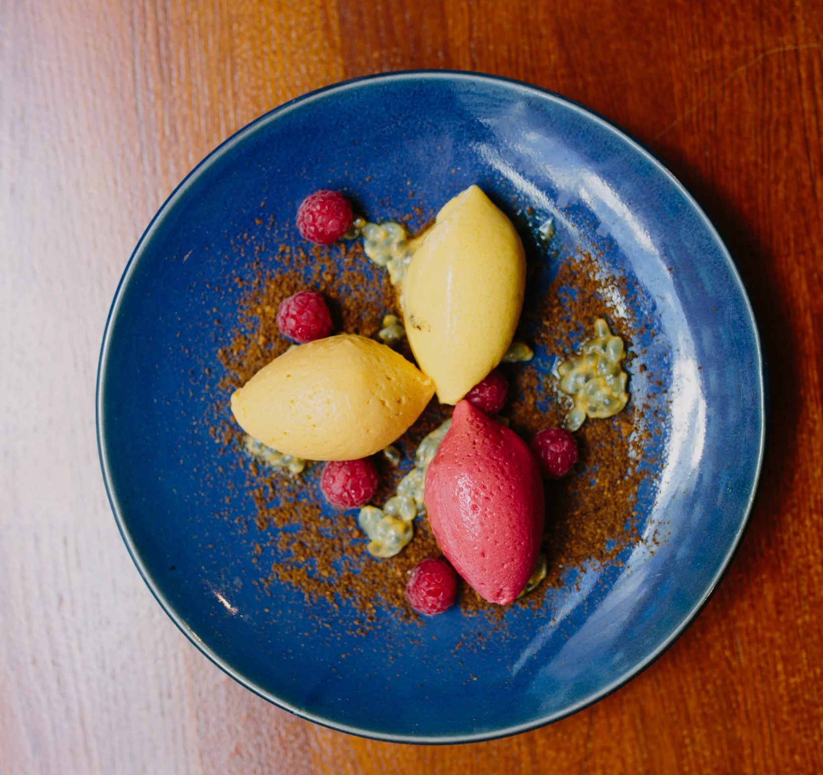 Selection of fresh sorbets