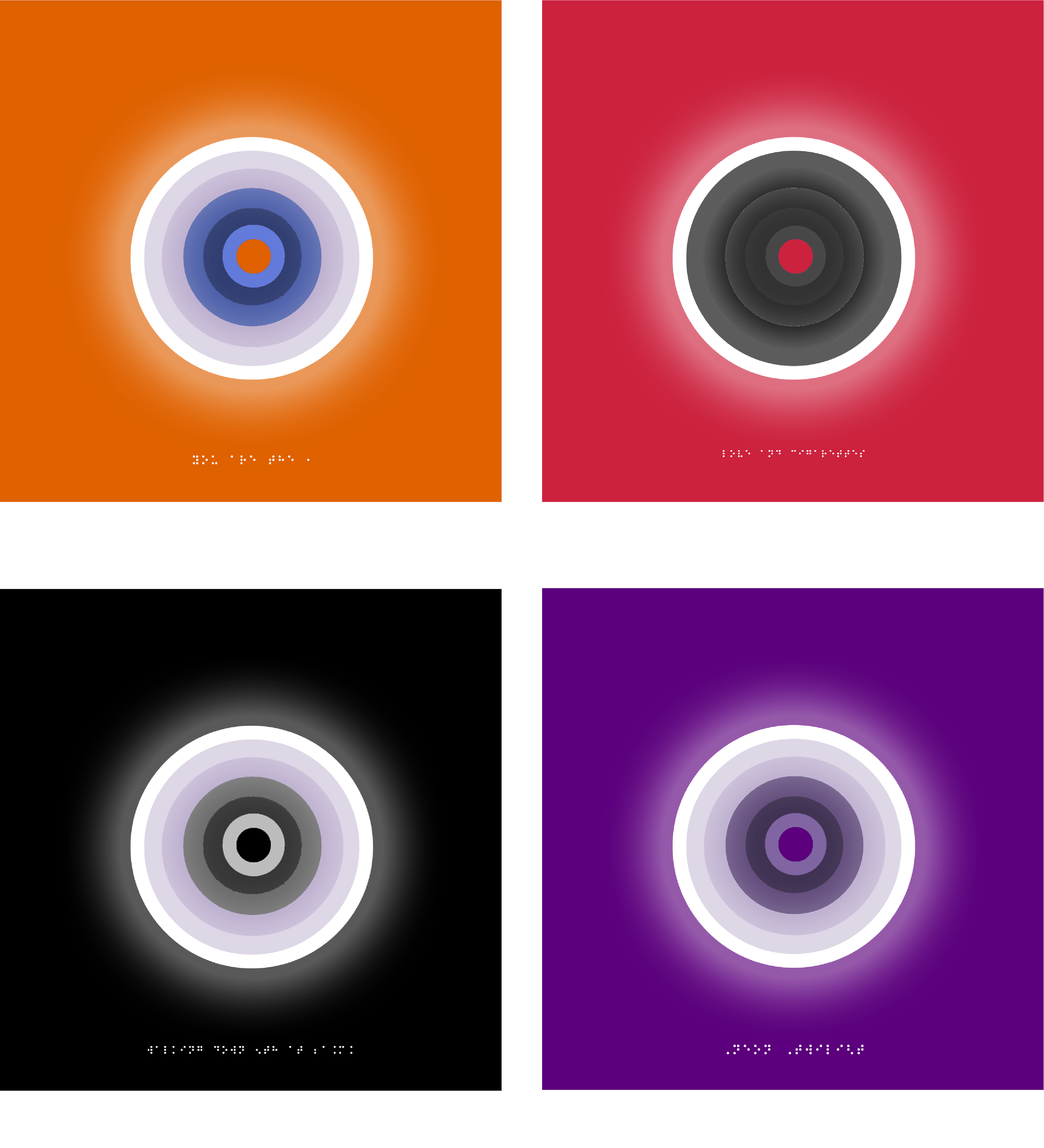Singles album covers for all four songs from the album