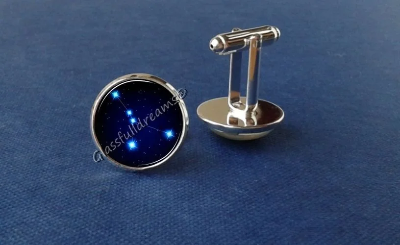 Cancer Star Constallation Cufflinks Birthday gift Custom cuff links Zodiac jewelry Zodiac cufflinks Constellation Birth sign Astrology jewelry Astrological sign Gifts