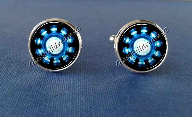 Arc Reactor Cufflinks| Iron Man Super Heroes Cufflinks| Picture Modern Cufflinks| Minimalistic Motif Design| Old Vintage| Man Gift| Man Accessories| Groomsman Gift| Wedding Cufflinks