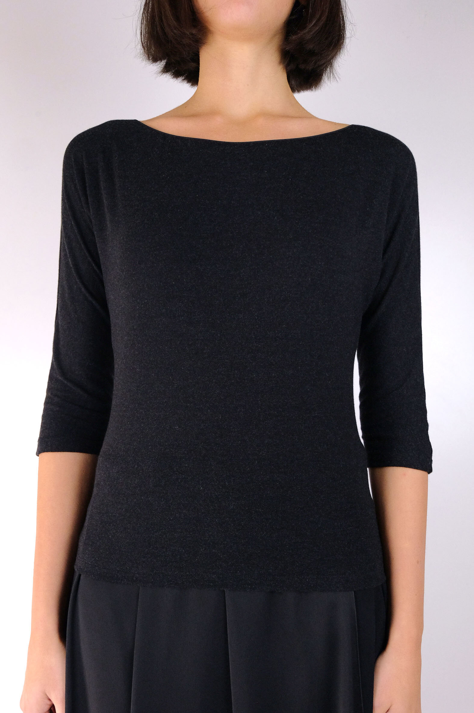 BLUSA BASICA IN JERSEY (AI20-AUDREY-DIAVOLINA-ANTRACITE)