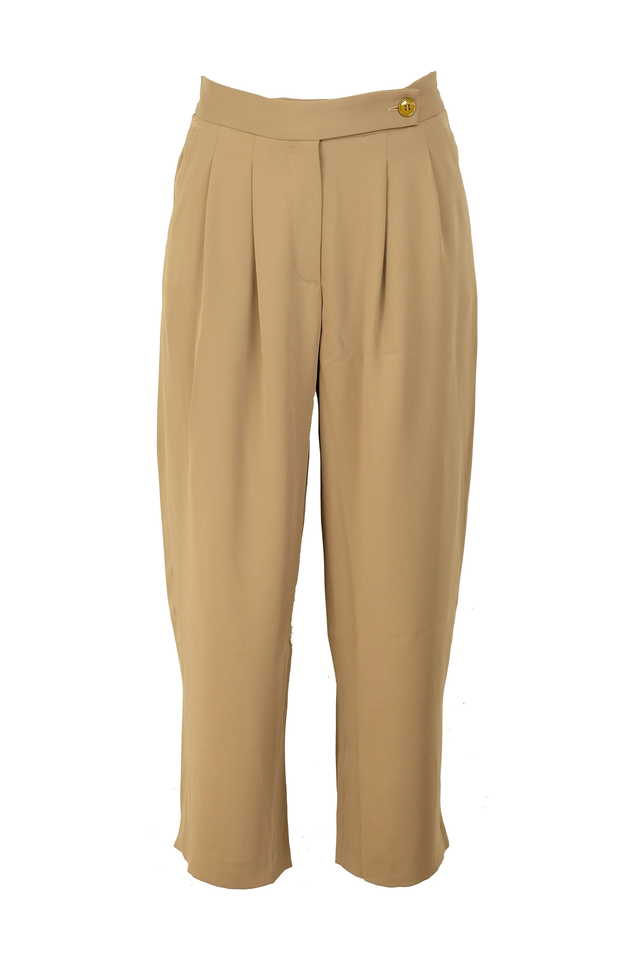 pantalone morbido in cady color sabbia