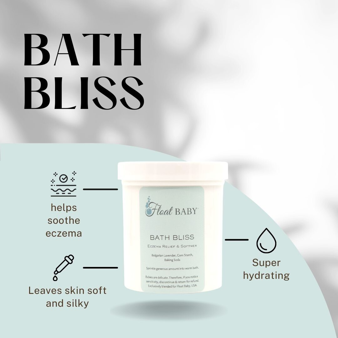 Super hydrating bath treatment, helps soothe eczema in babies and adults. Leaves skin soft and silky. Smells amazing!! Contains enough for roughly 4 baby baths. Sprinkle under warm running water. This is also luxurious for mommies at the end of a lon