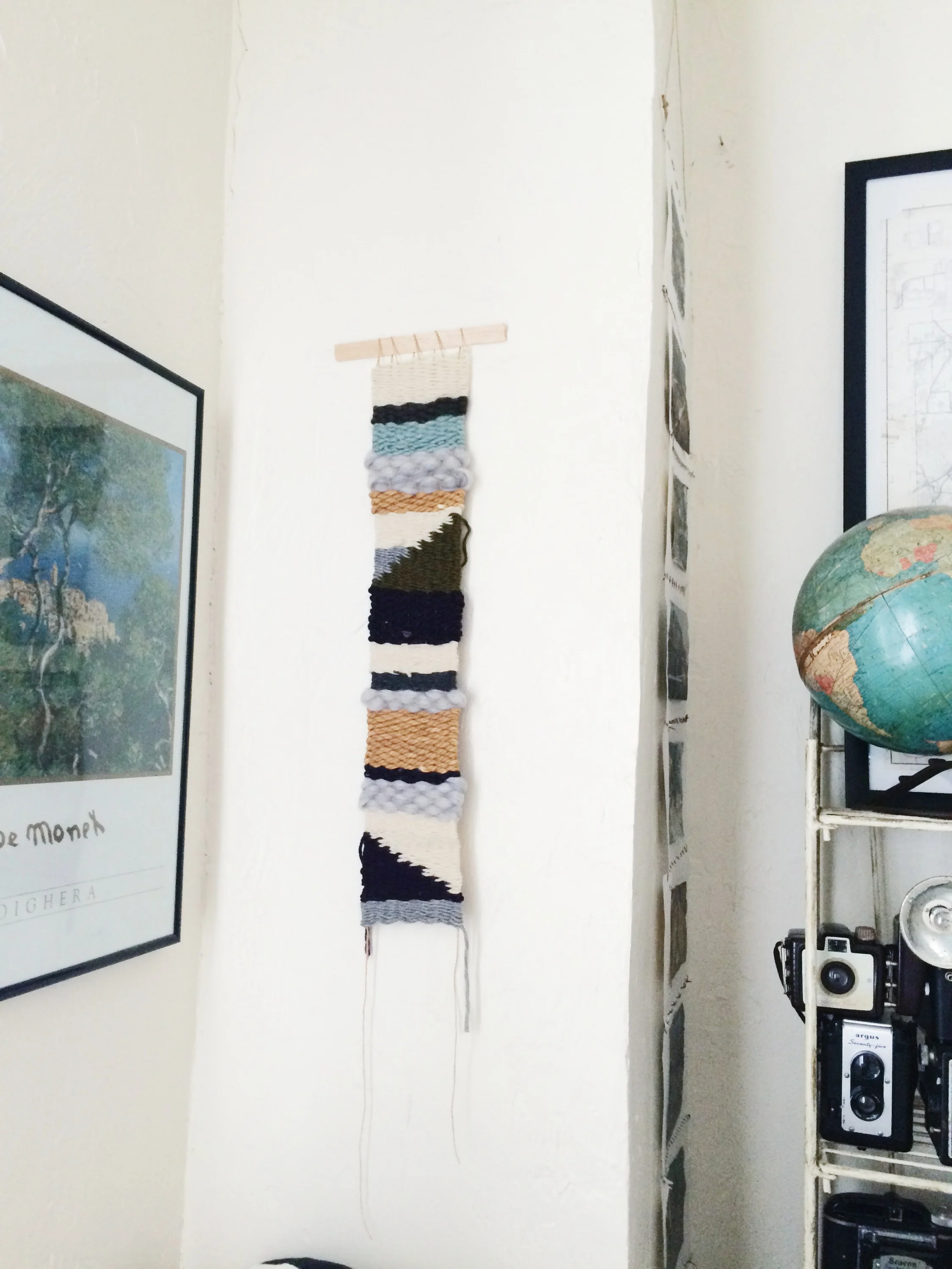 student work from intro to tapestry weaving