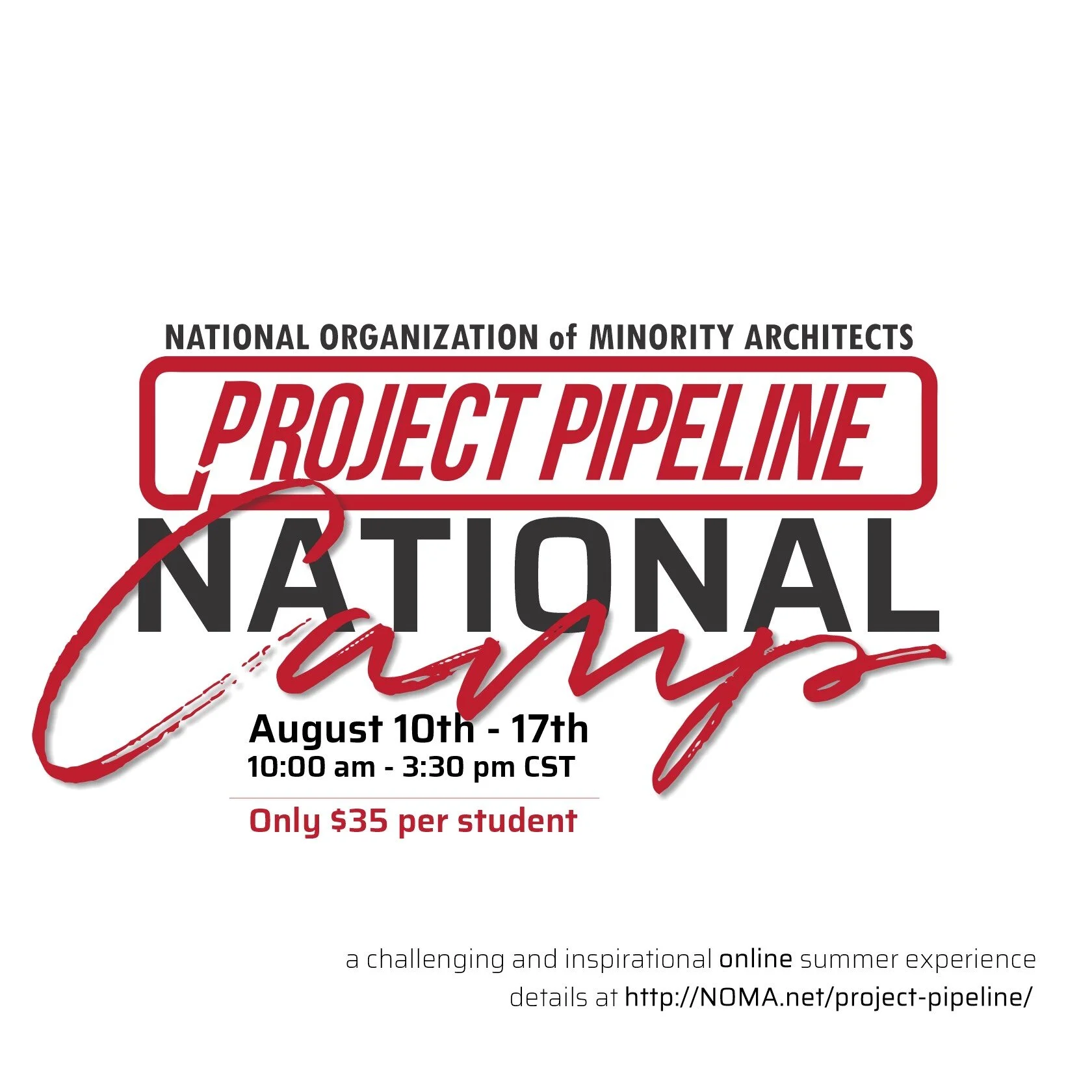 2020 VIRTUAL National Project Pipeline Camp