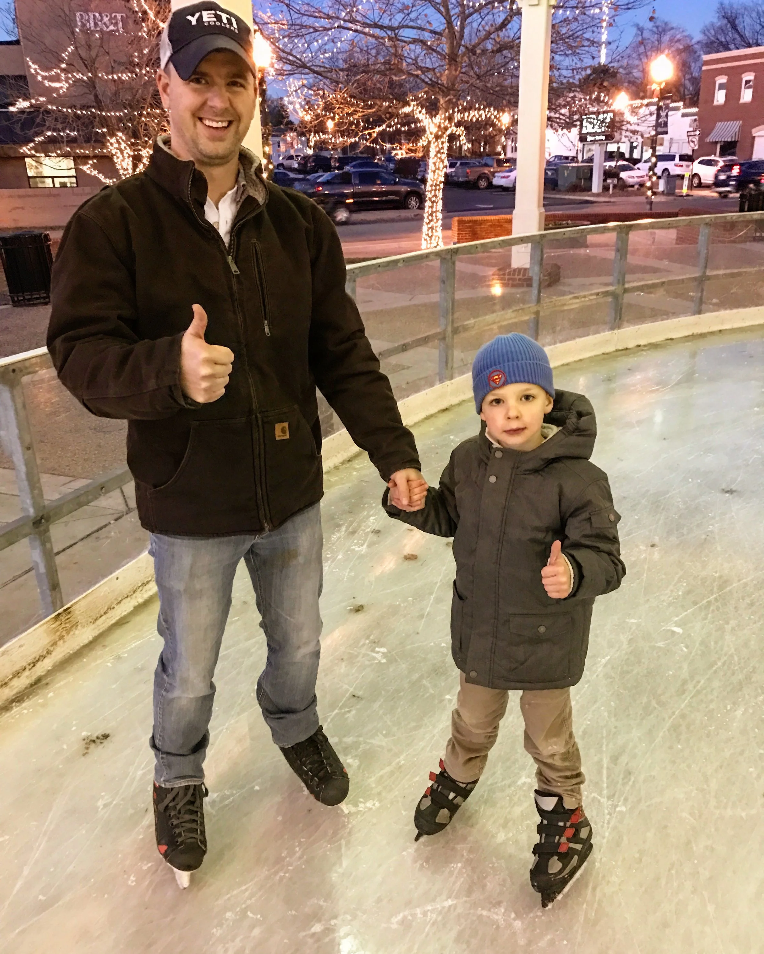 Lochlan and Daddy got to do a boys-only skating trip. This year, the girls will be old enough to join!