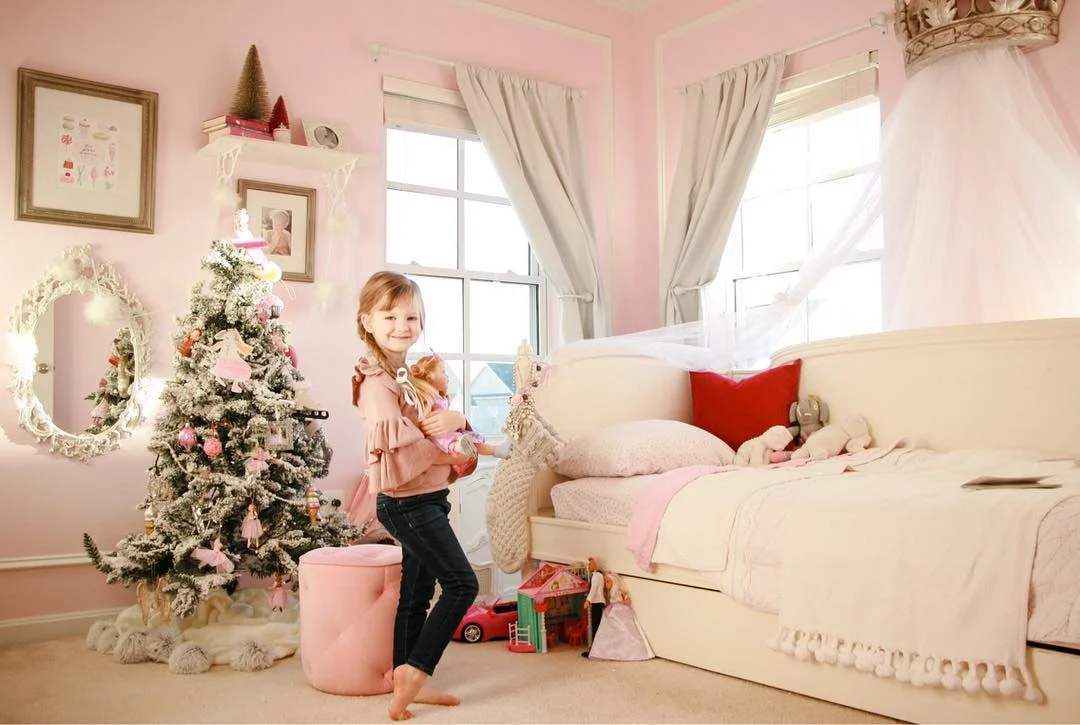 All the kids love decorating their rooms for Christmas! They put their ornaments on their trees themselves.