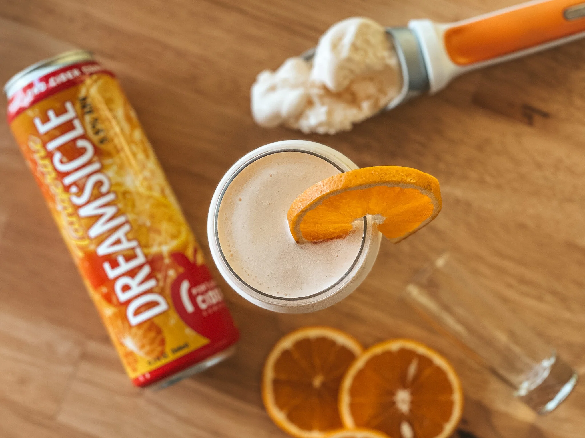 Boozy Tangerine Dreamsicle Cider Float 