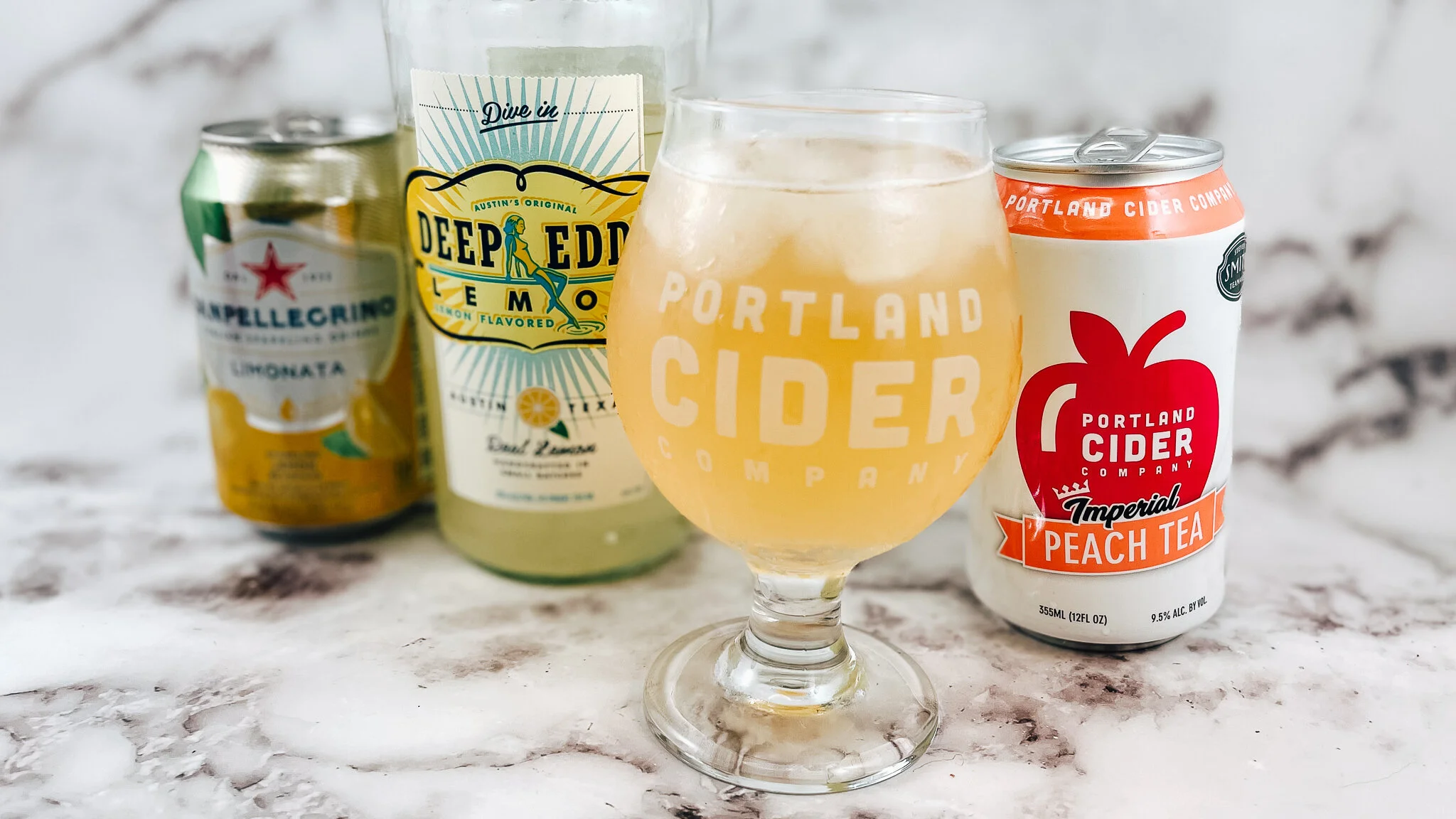 Peach Tea Lemonade Cider Cocktail