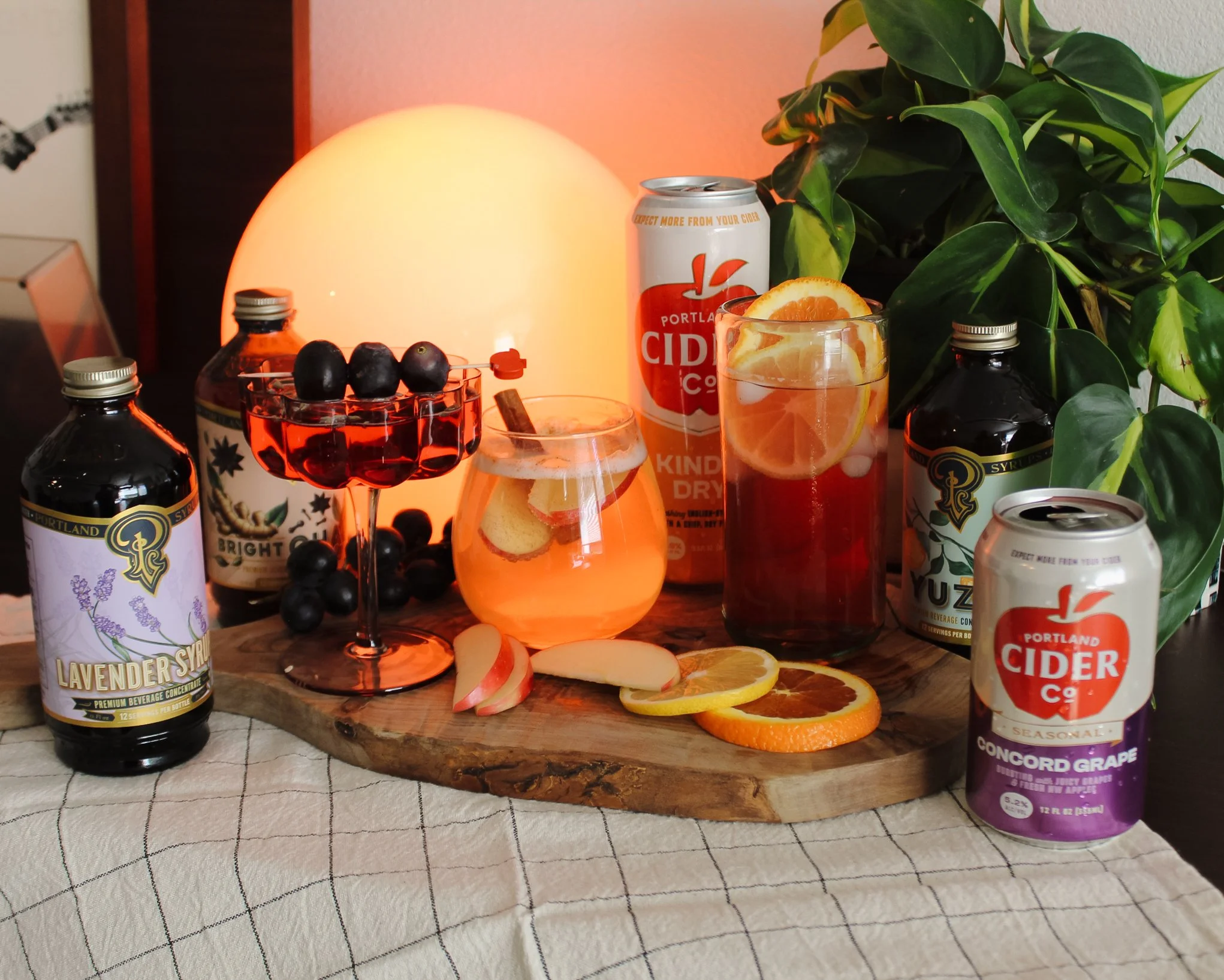 Dry-ish January Cider Cocktails featuring Portland Syrups