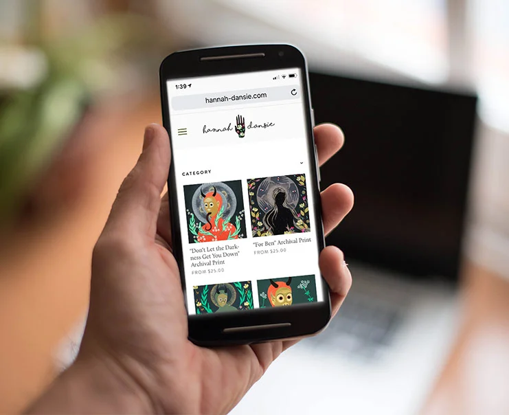 Mobile first design on a squarespace website template