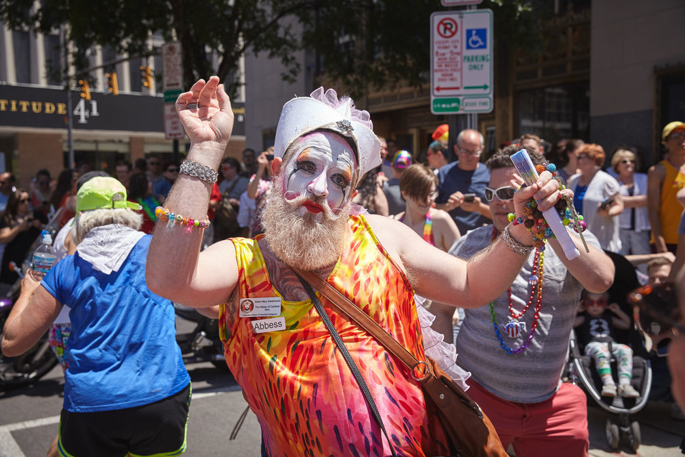 A dancer at the Big Gay Dance Party 