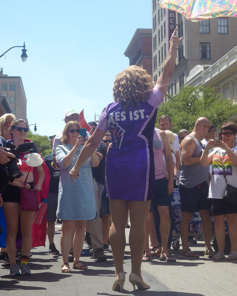 A drag queen performs during the Big Gay Dance Party