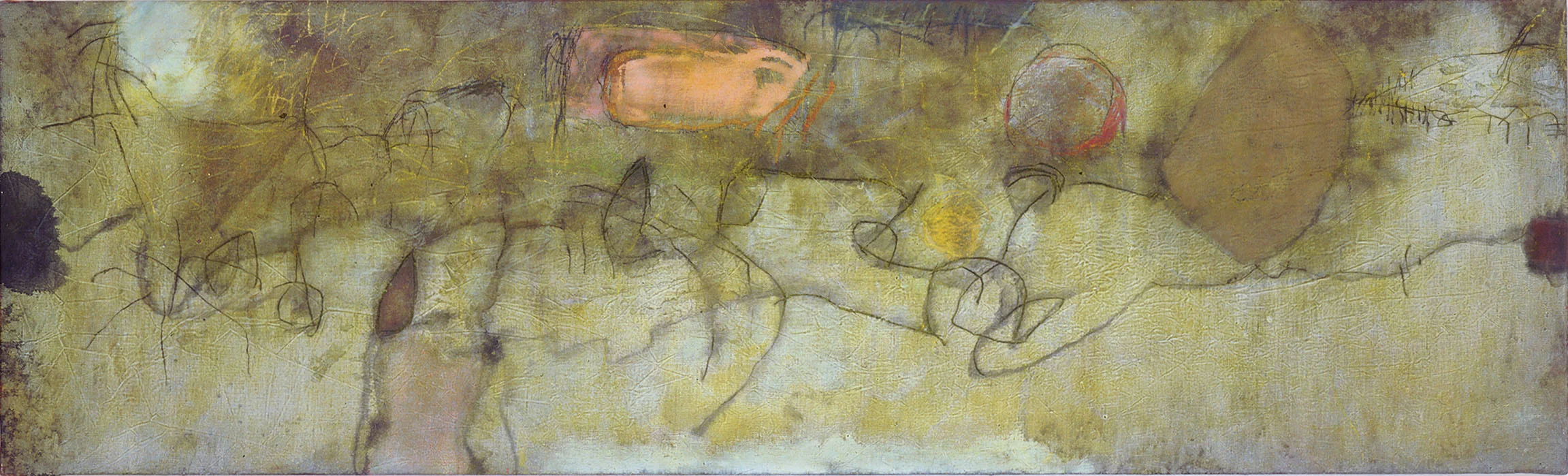 Sense títol , oli, pastell i carbó sobre tela, 1989, 60 x 198 centímetres