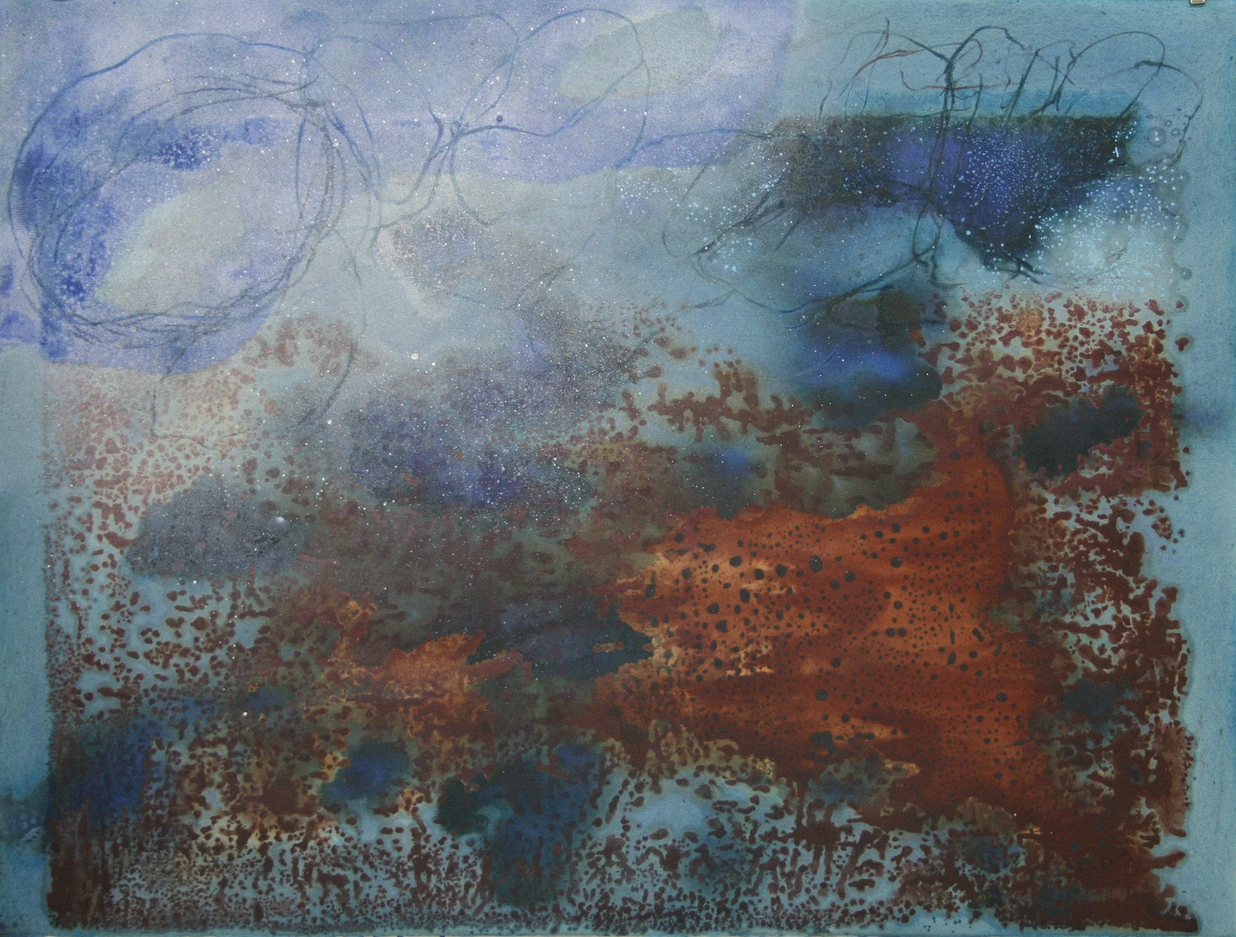 Sense títol , pintura sobre paper Pur fil Johannot, 76 x 54 centímetres. 2008
