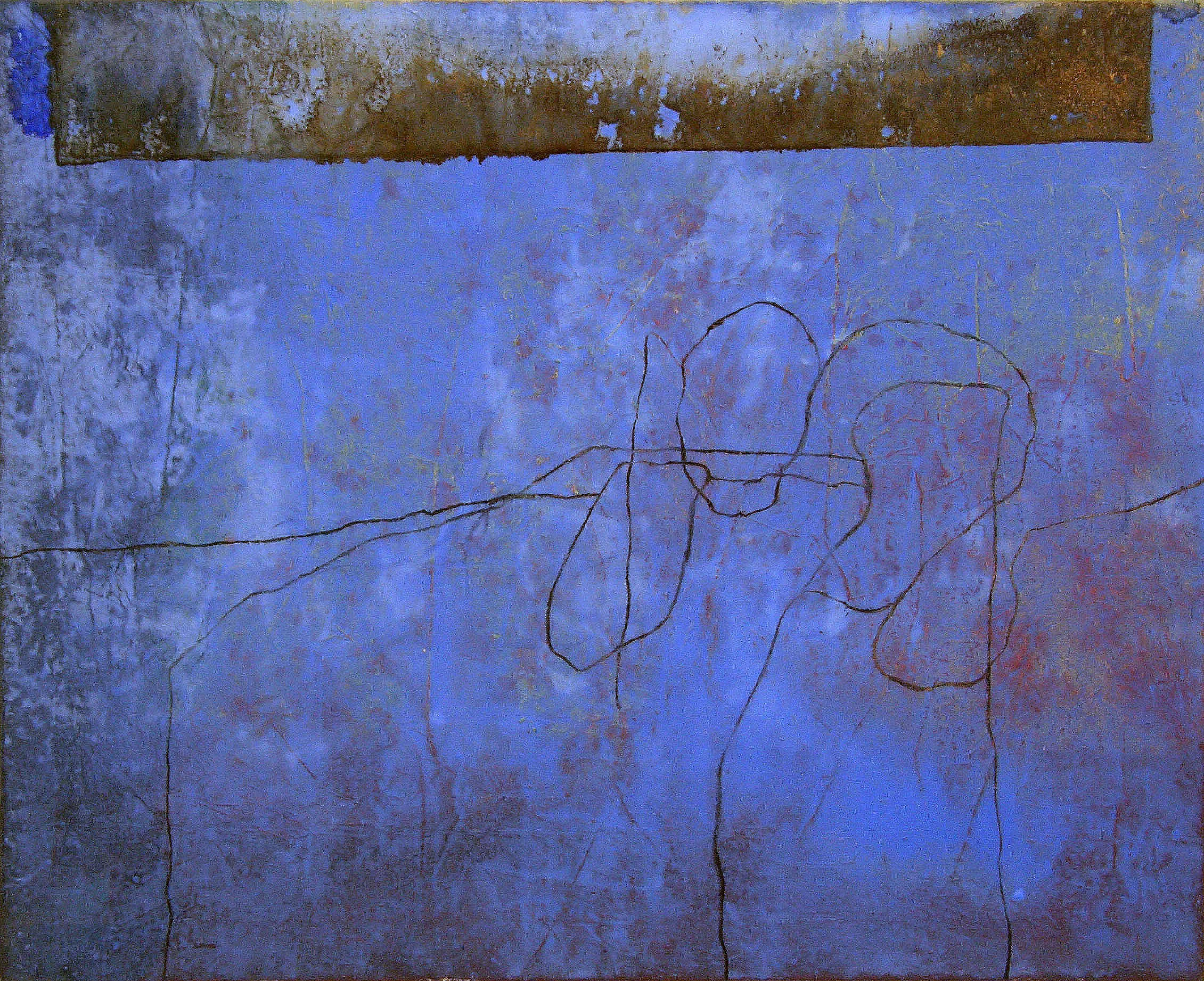 Sense títol, pintura i carbó sobre tela, 130 x 155 centímetres, 2008