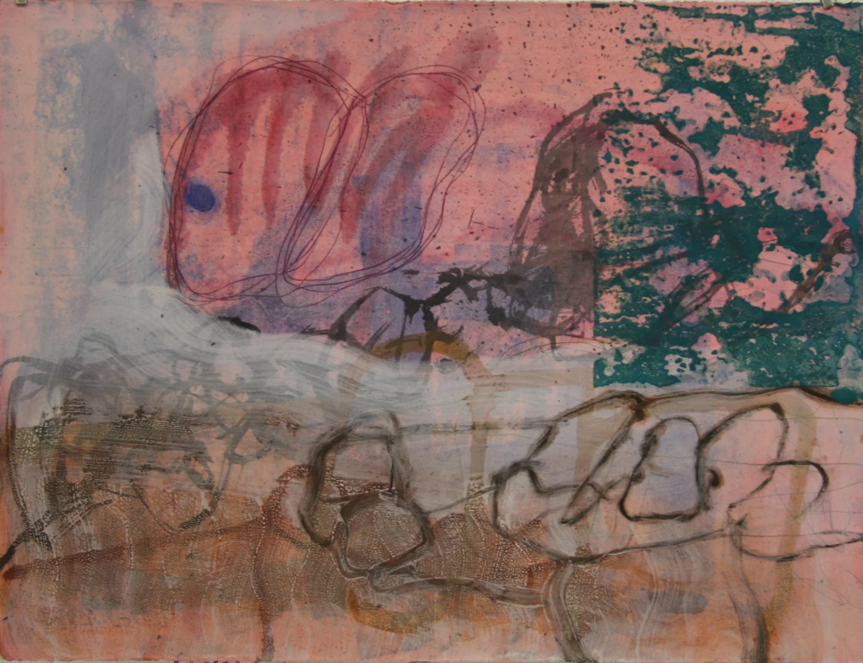 Sense títol , pintura sobre paper Pur fil Johannot, 76 x 54 centímetres. 2008