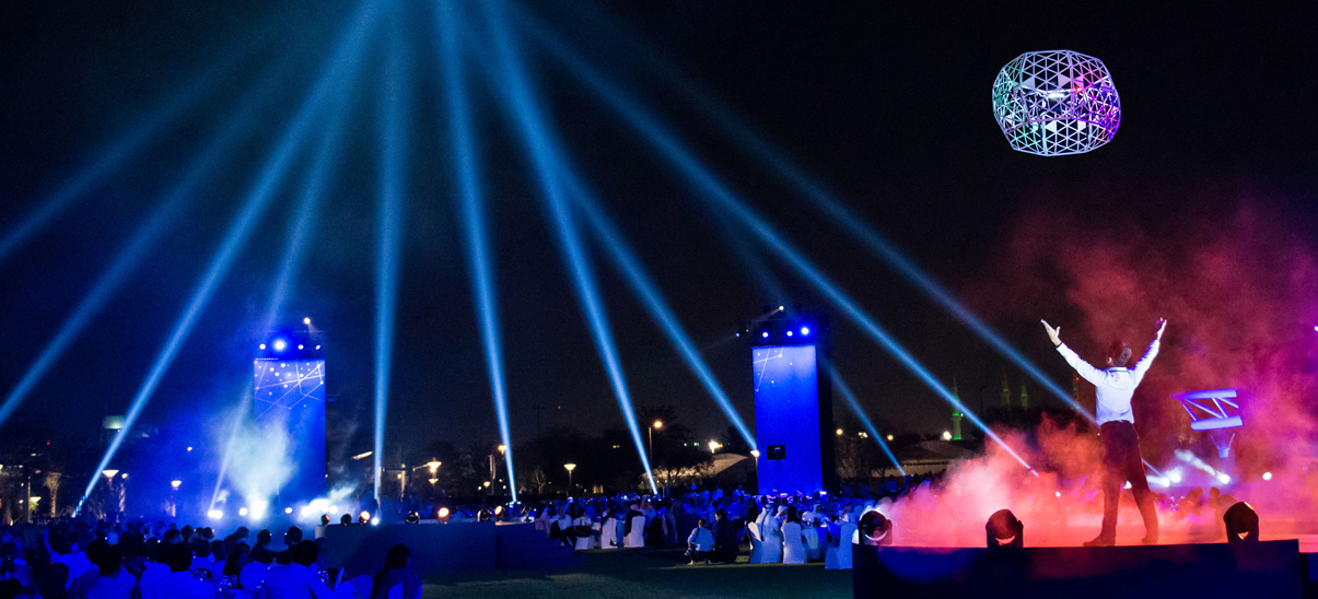 World’s first theatrical drone performance in Abu Dhabi. 