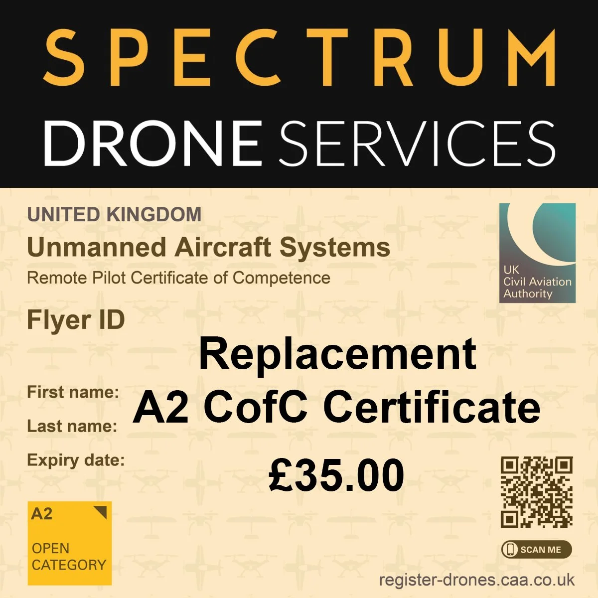replacement-certificat-A2CofC-spectrum-drone-services-buy-now-£99.jpg