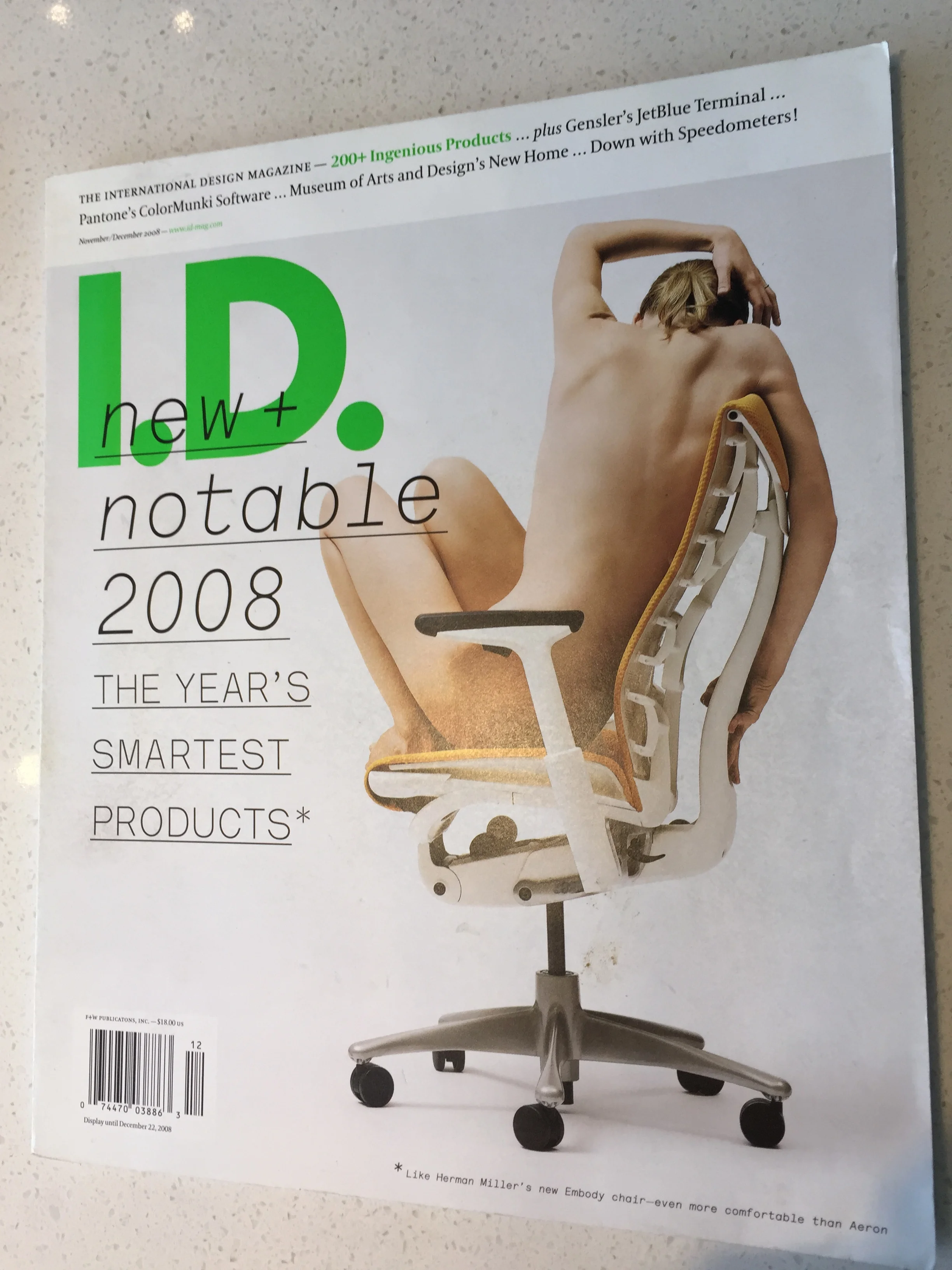  I was responsible for the unique haptic design of the game “Teeter” celebrated here in I.D. magazine. 