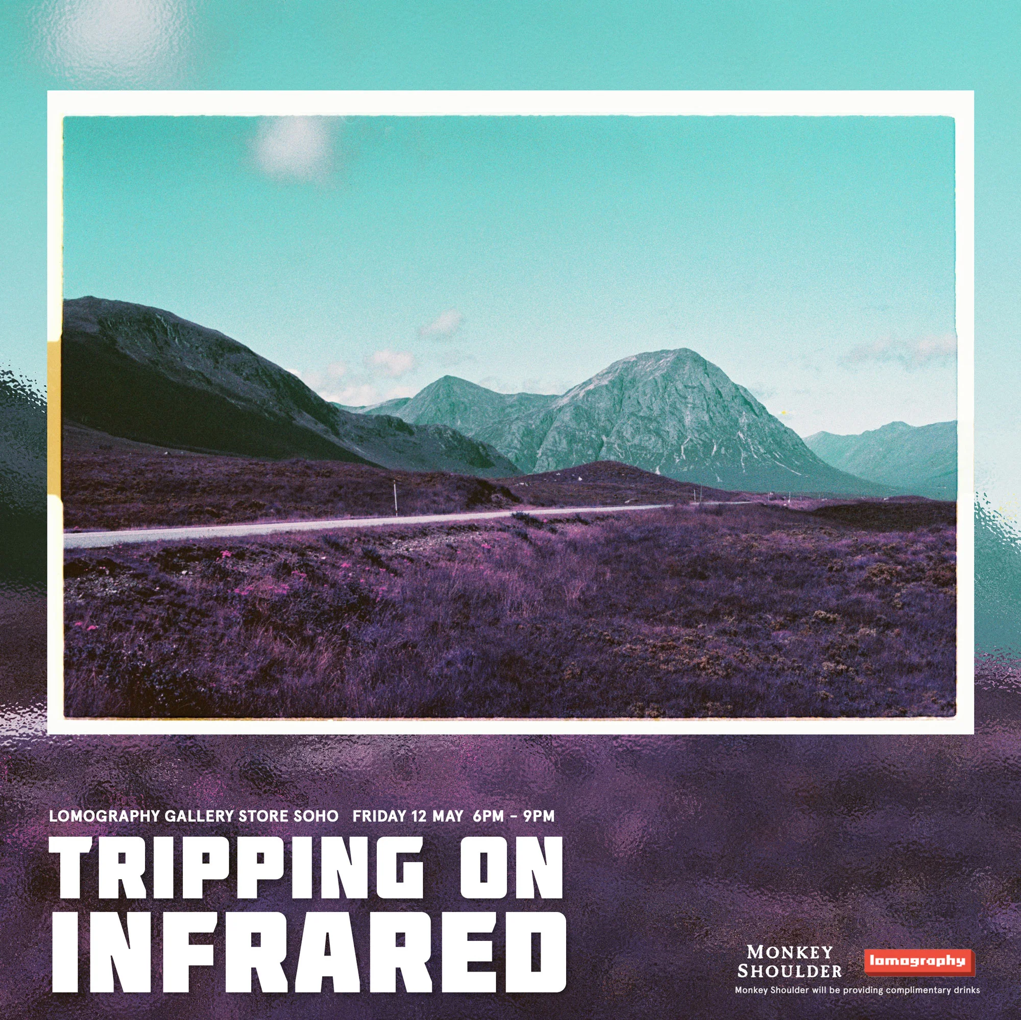 Adam Popli's 'Tripping on Infrared' exhbition at Lomography, Soho, London poster