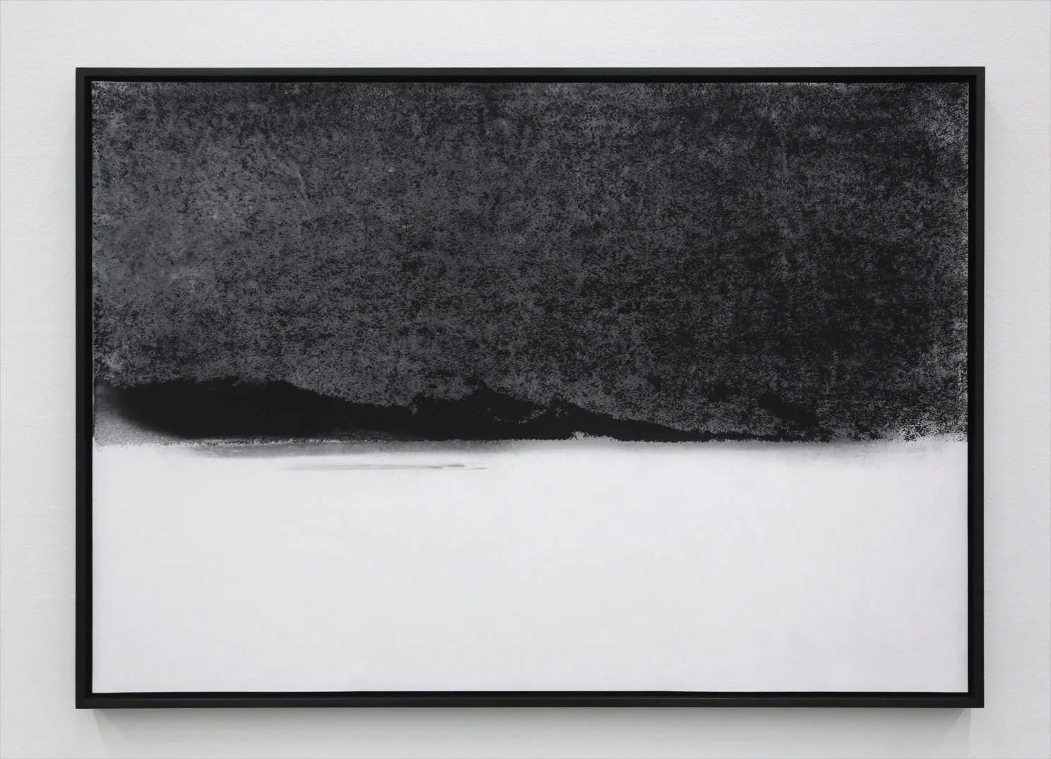 Clouded White #1, 2017. Carbon powder glued and printed on paper