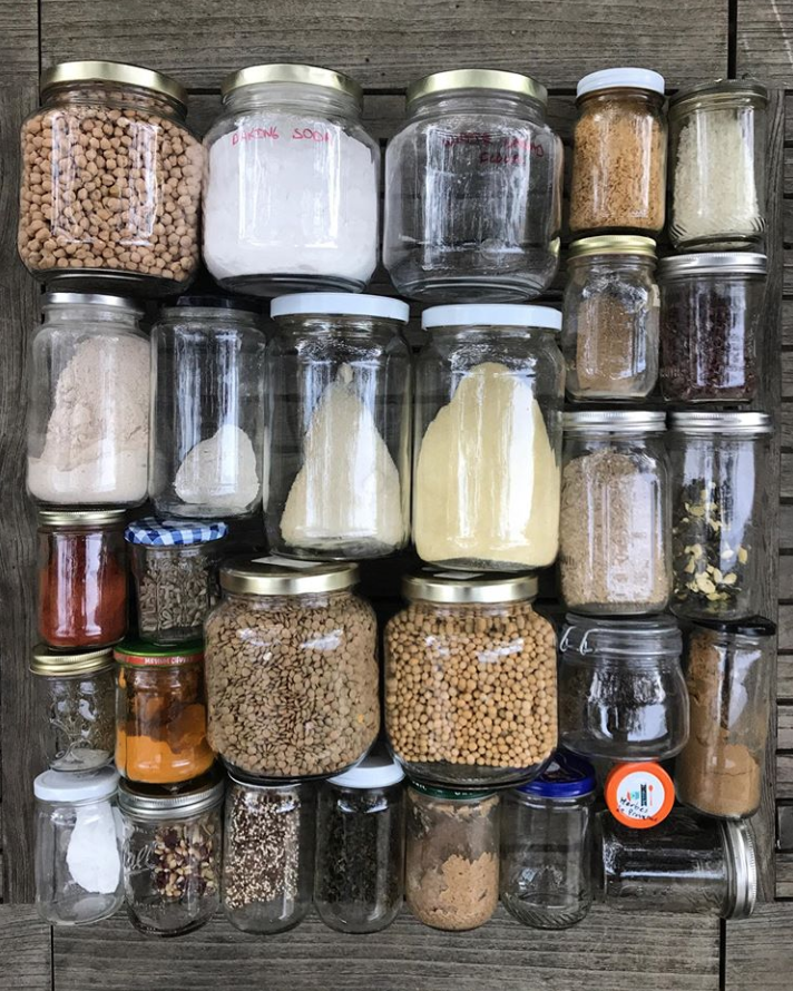 Replace plastic packets and shakers and store your spices in refillable glass jars