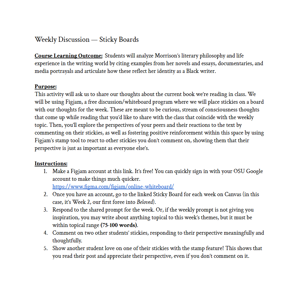 Weekly Discussion - Sticky Boards