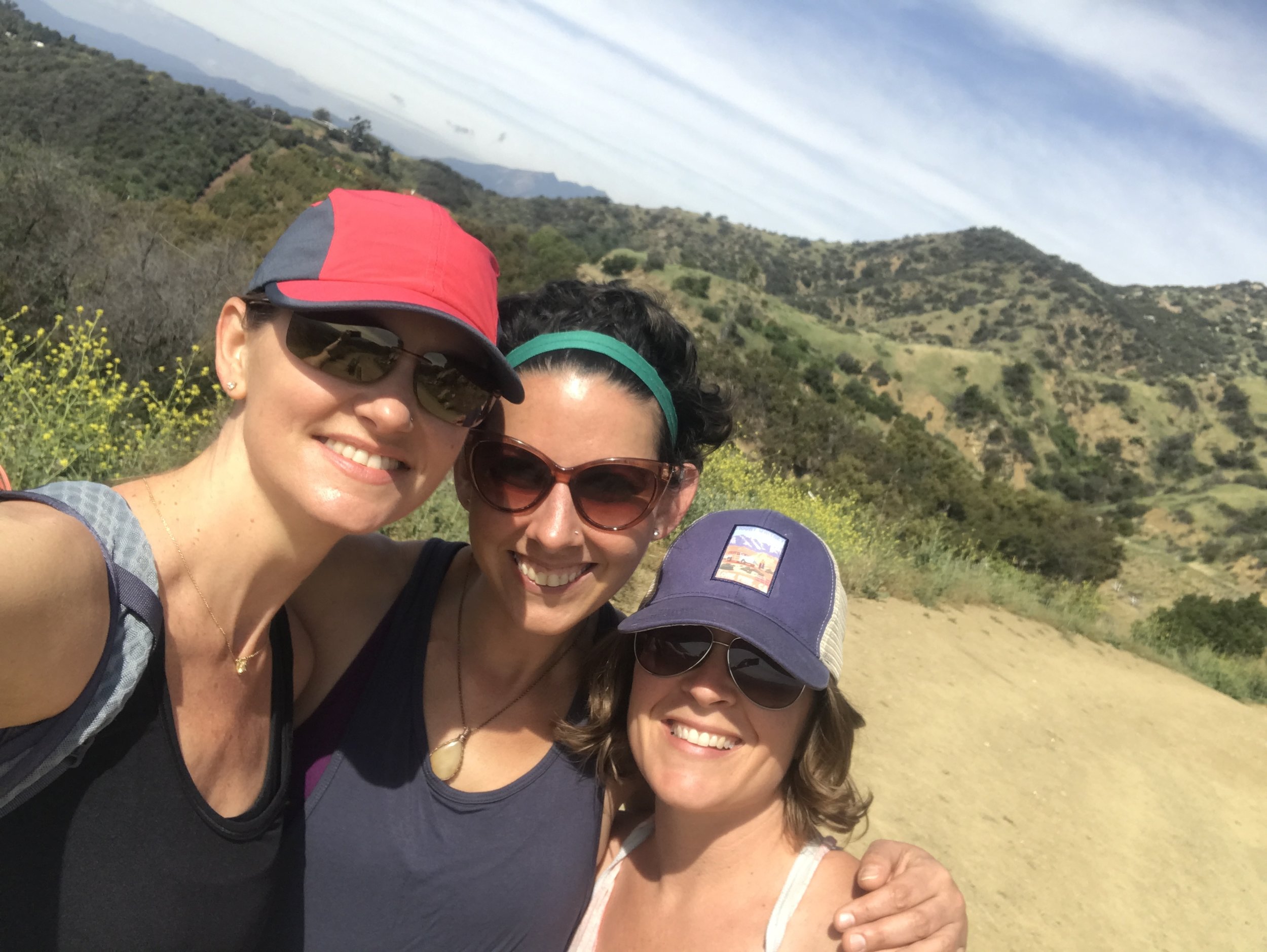 Me, Kaity, and Jay on our delightful hike along Shelf Road over Ojai