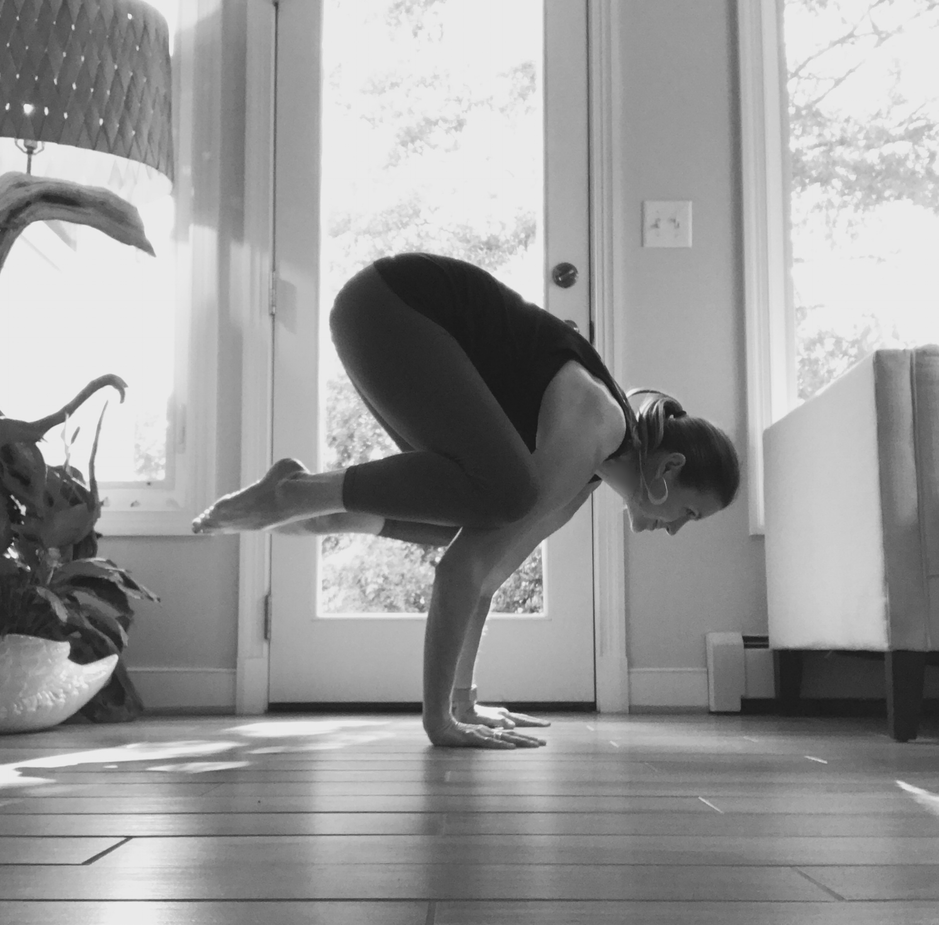 The ubiquitous bakasana (which autocorrect tried to change to bananas )