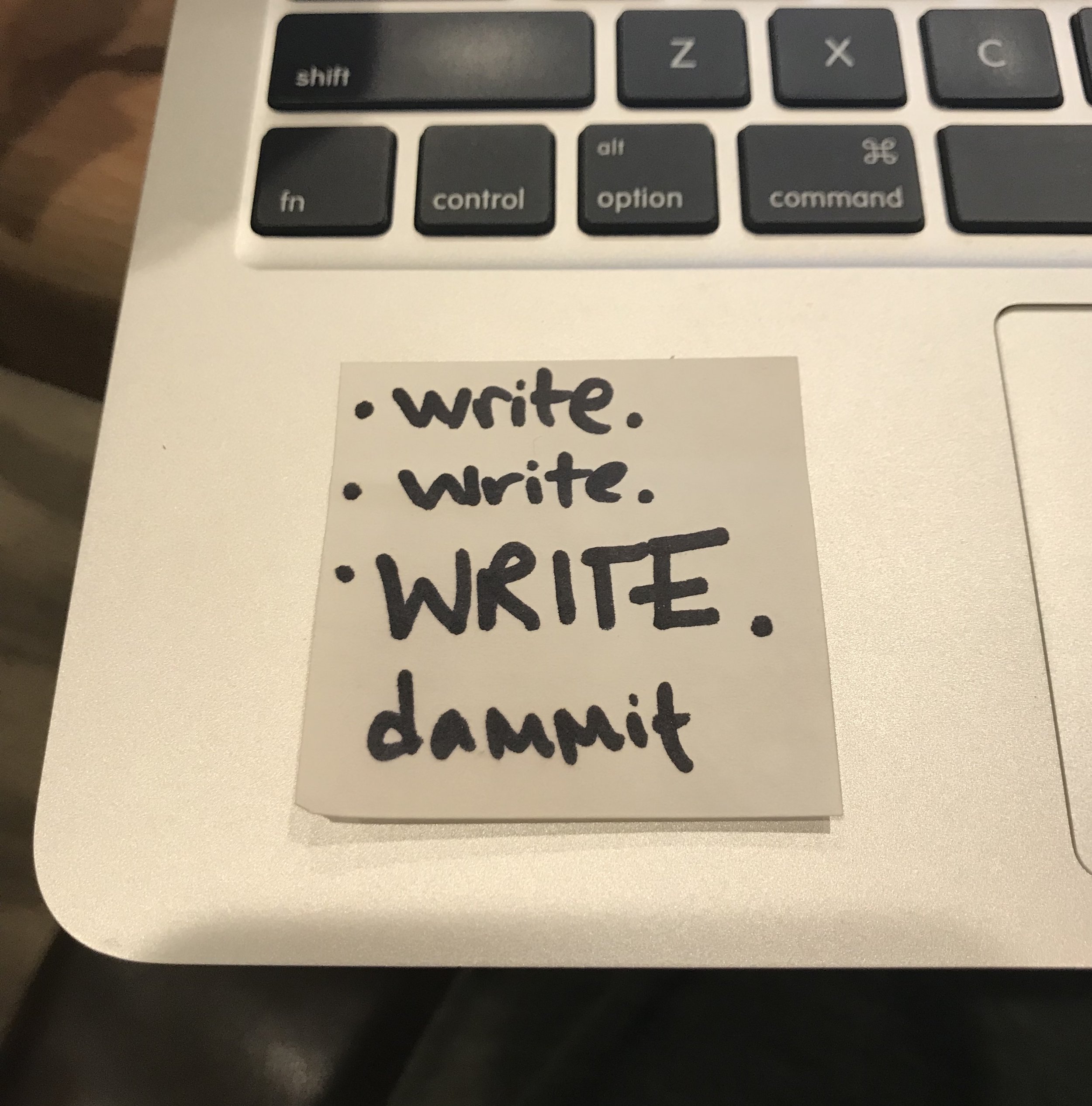 A "gentle nudge" to myself. 