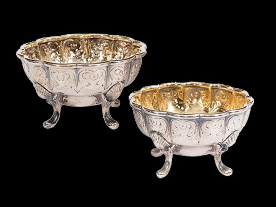 Antique Pair of Tiffany &amp; Co. Sterling Silver Salts&nbsp;