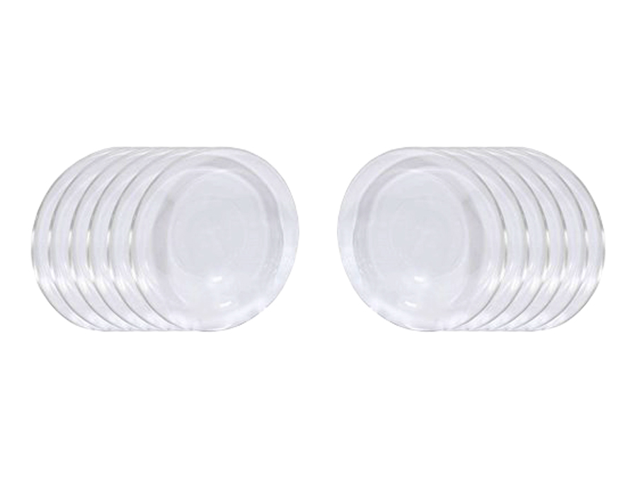 Set of 12 Signed Steuben Clear Glass Dinner Plates&nbsp;