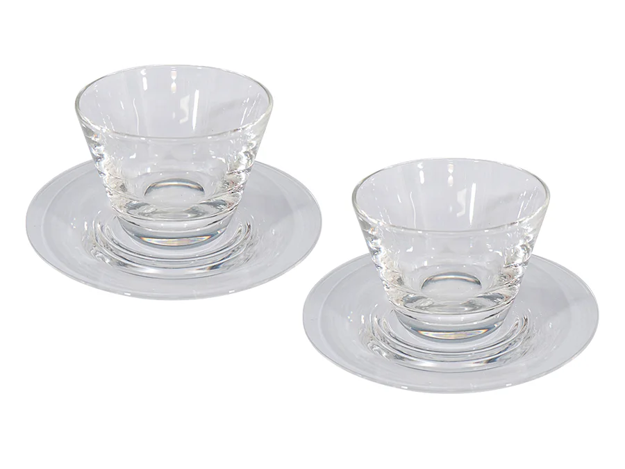 Set of 12 Steuben Glass Finger Bowls and Under Plates&nbsp;