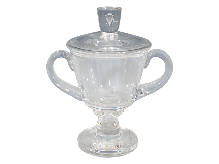 1930s Steuben Signed Glass Covered Candy Dish or Urn&nbsp;