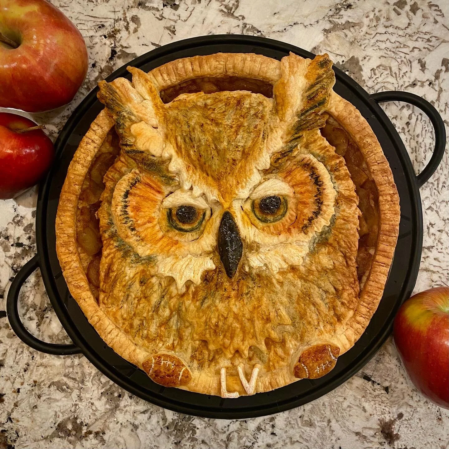  Superb Owl pie! I made this apple pie in celebration of Super Bowl LV, aka Superb Owl Sunday. :) 