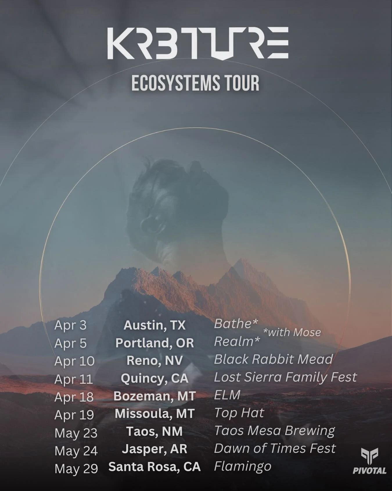 Happy spring equinox! Just announced my 1st round of shows for my Ecosystems tour, spanning the west coast to Arkansas and everywhere in between. Who will I see at these shows? And where should I go to next??